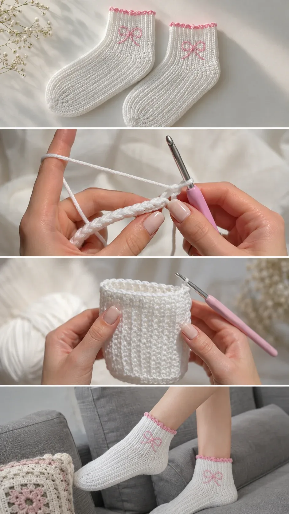 Crochet Ankle Socks: A Soft and Charming Everyday Wear pattern