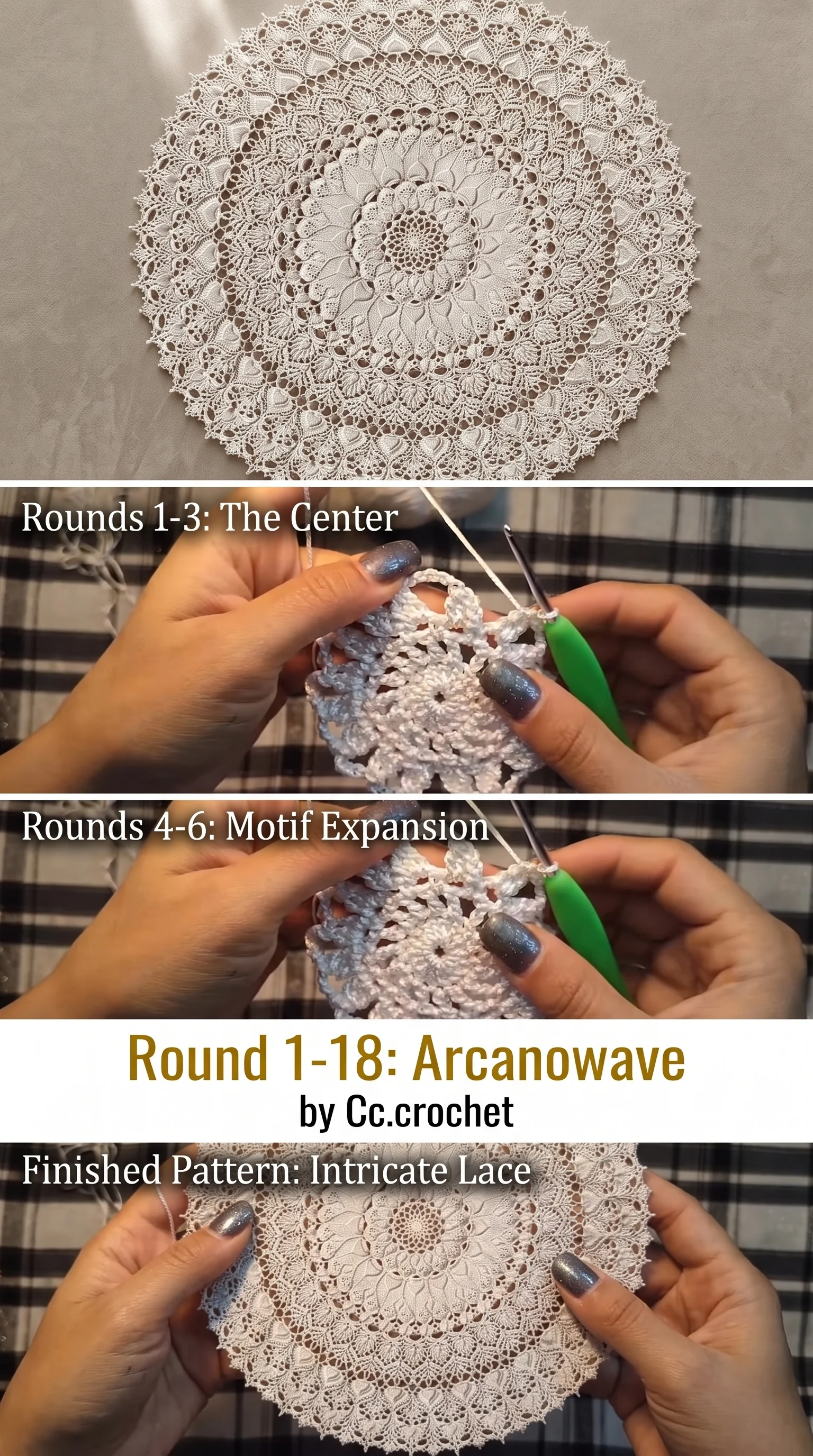 Crochet Arcanowave Mandala: A Stunning Home Décor Piece pattern