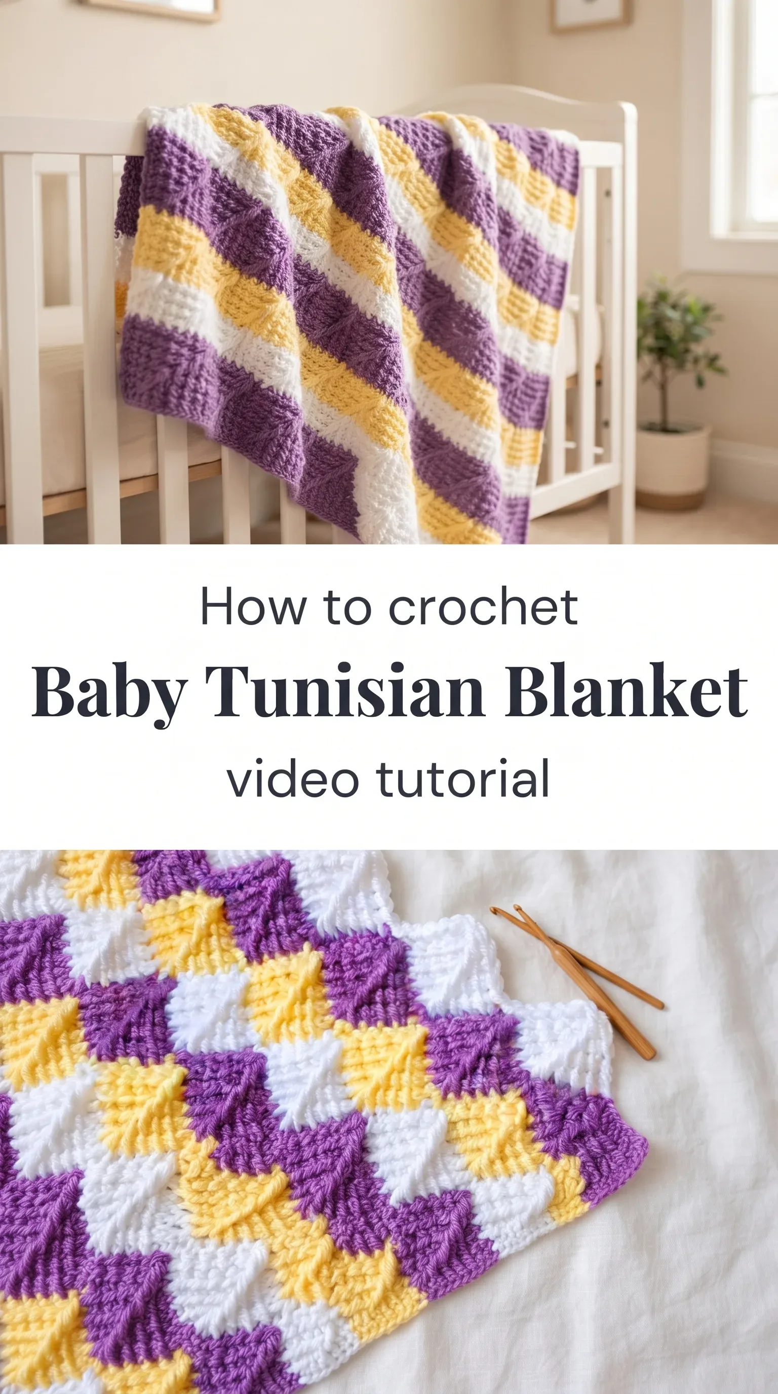 Crochet Baby Blanket: A Colorful Tunisian Treasure