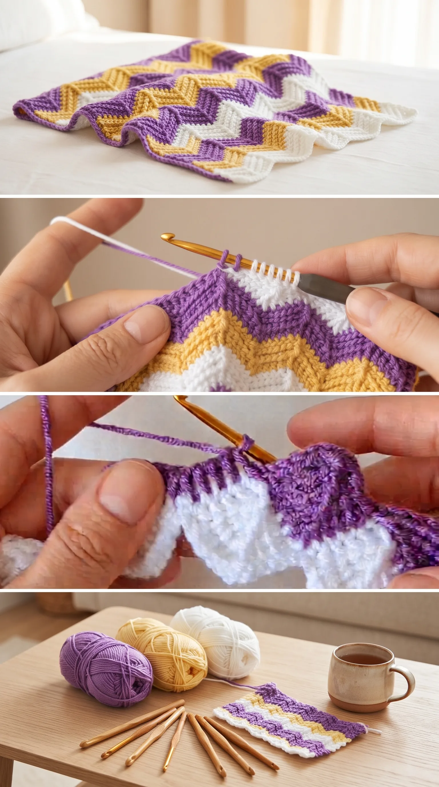 Crochet Baby Blanket: A Colorful Tunisian Treasure pattern