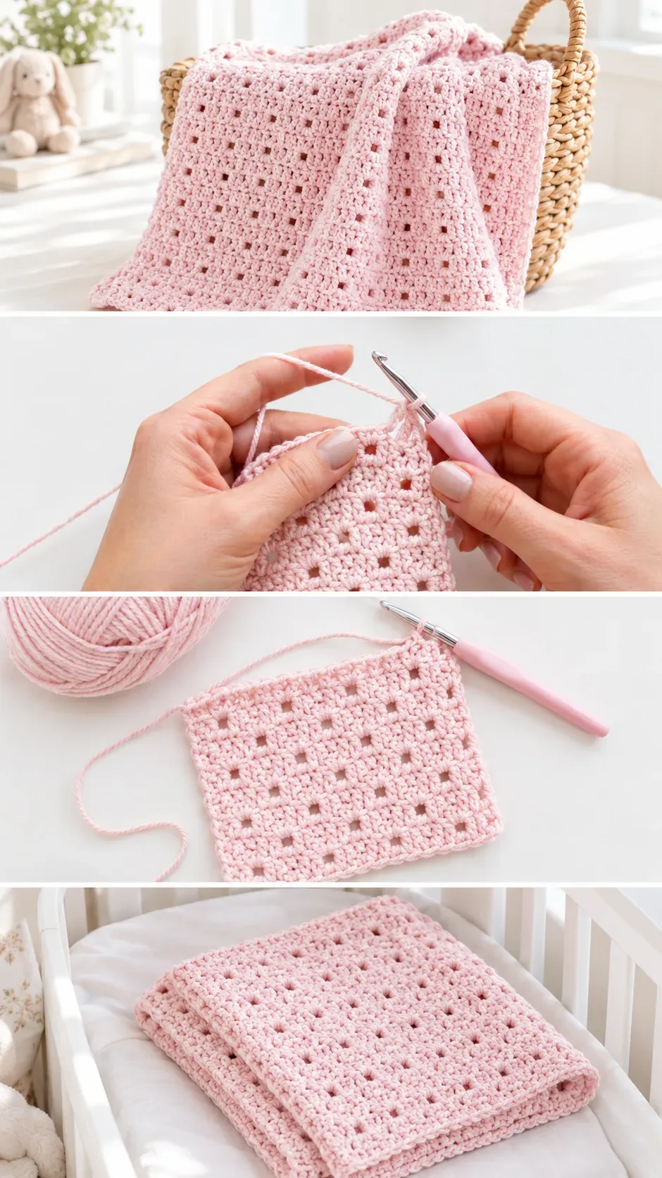 Crochet Baby Blanket: A Soft and Timeless Treasure pattern