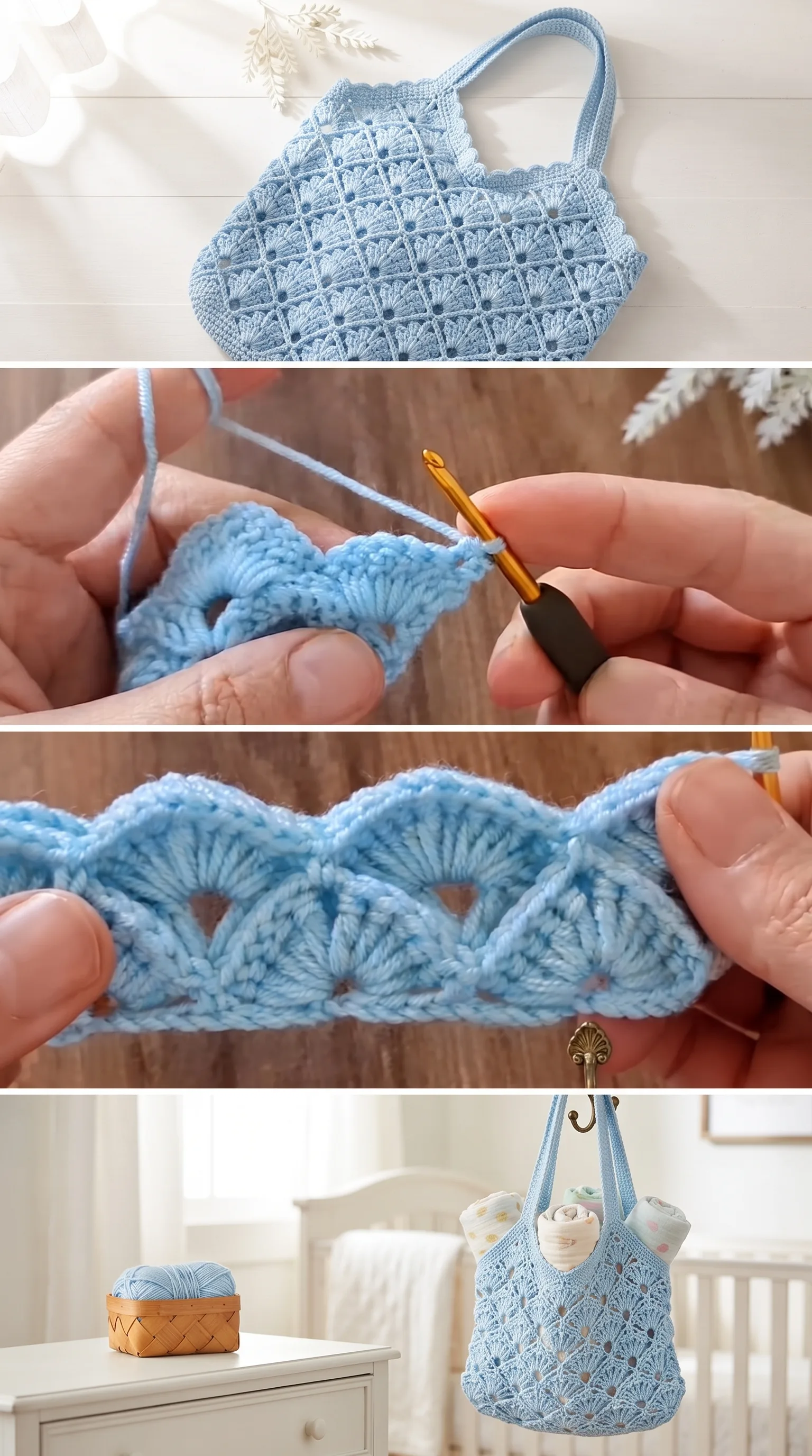 Crochet Baby Blanket Bag: A Charming Keepsake Creation pattern