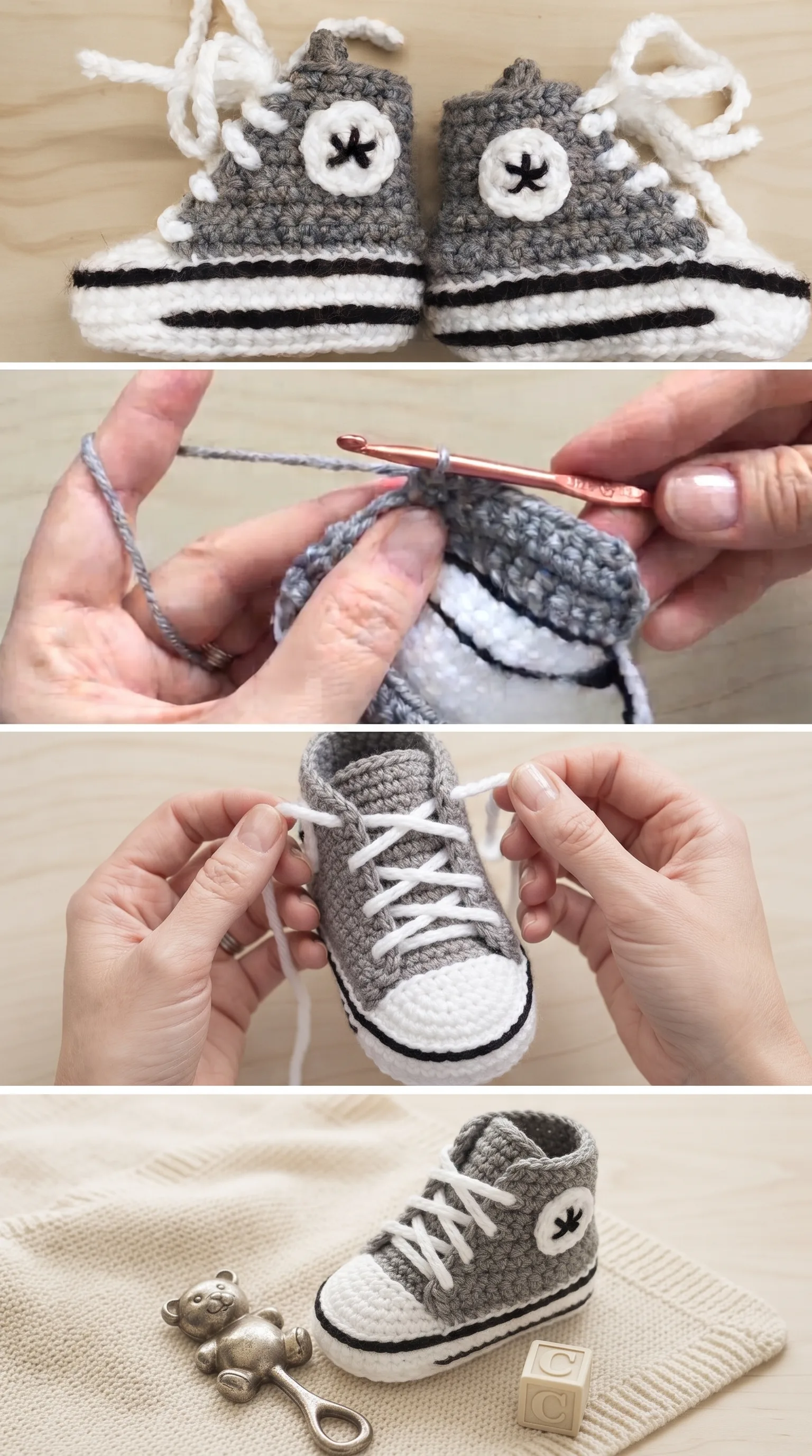 Crochet Baby Converse: A Timeless Classic for Little Ones pattern
