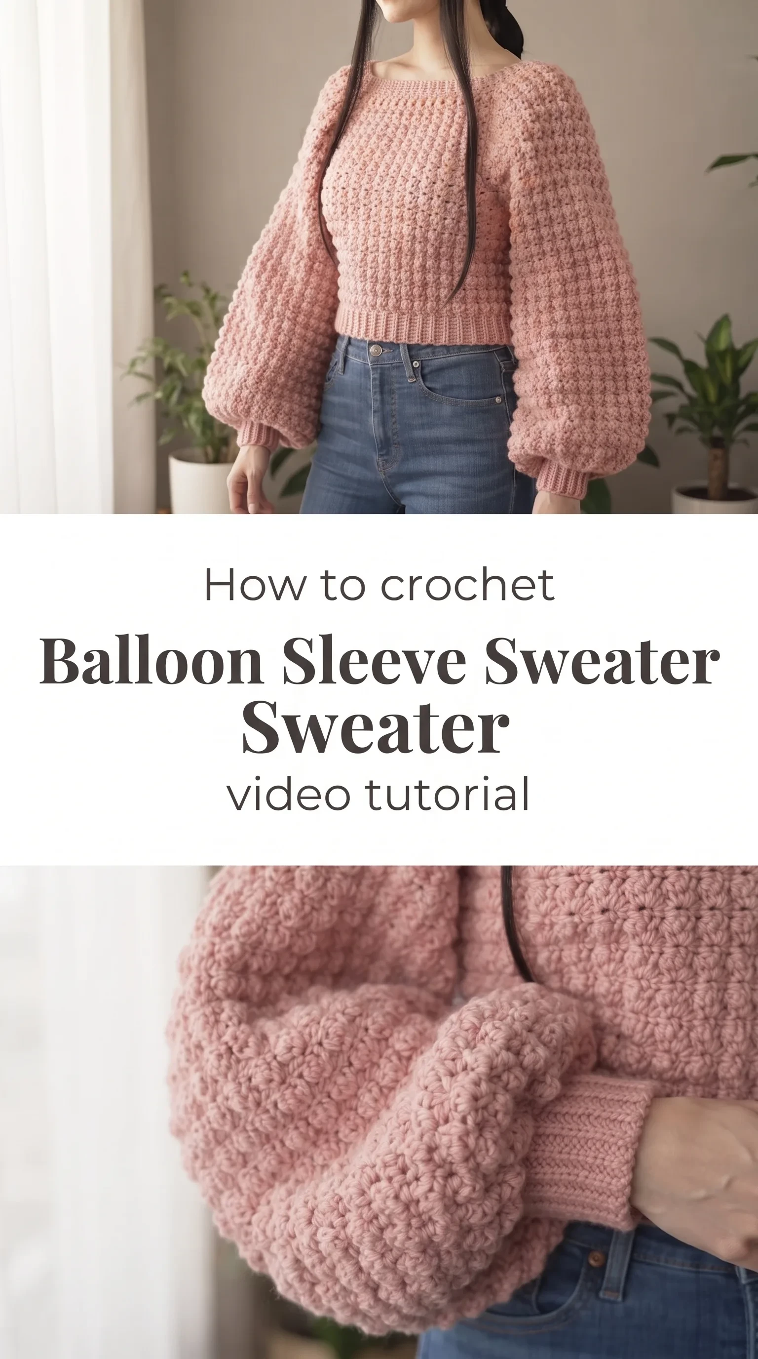 Crochet Balloon Sleeve Sweater: A Chic Statement Piece