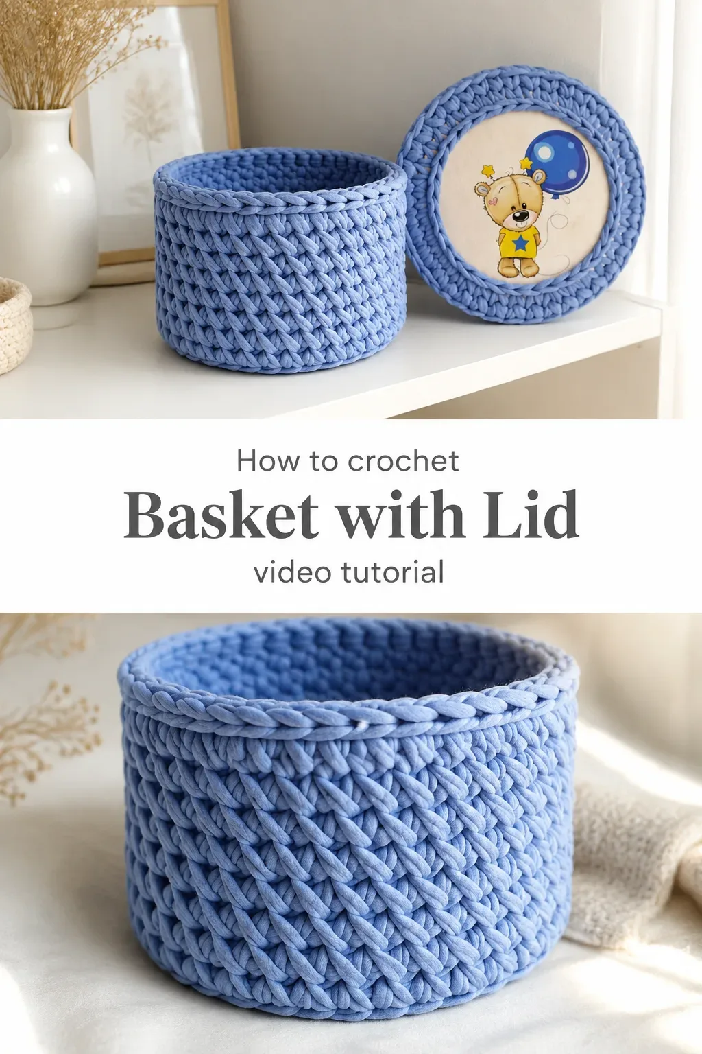 Crochet Basket with Lid: A Charming Handmade Treasure