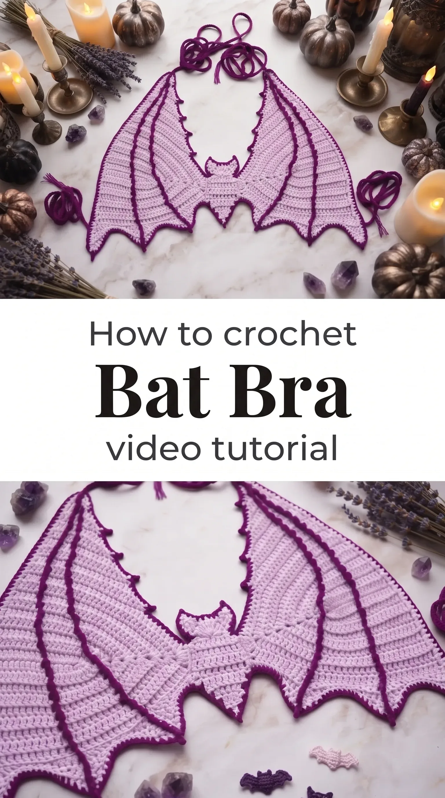 Crochet Bat Bra: A Spooky Halloween Statement