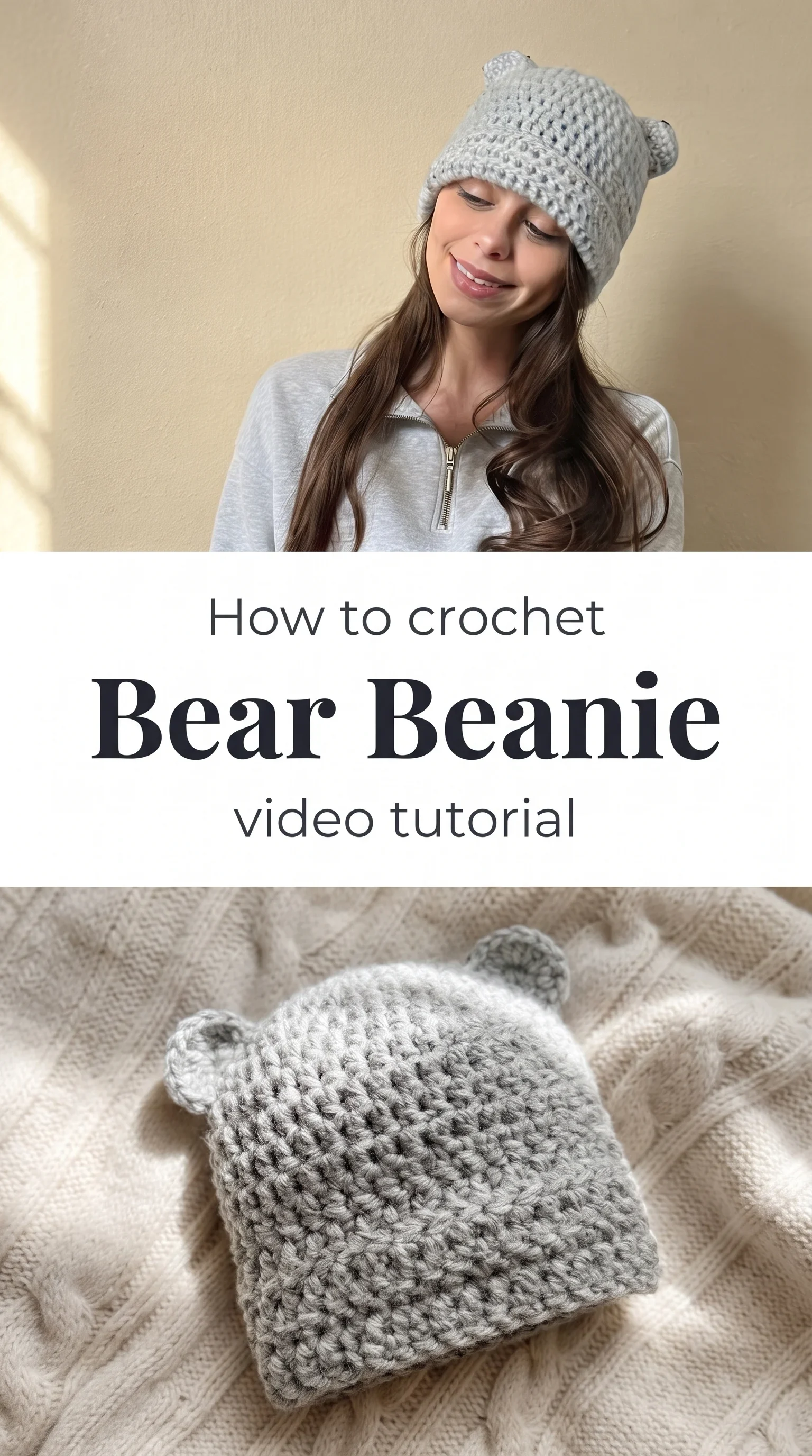 Crochet Bear Beanie: A Playful and Adorable Accessory