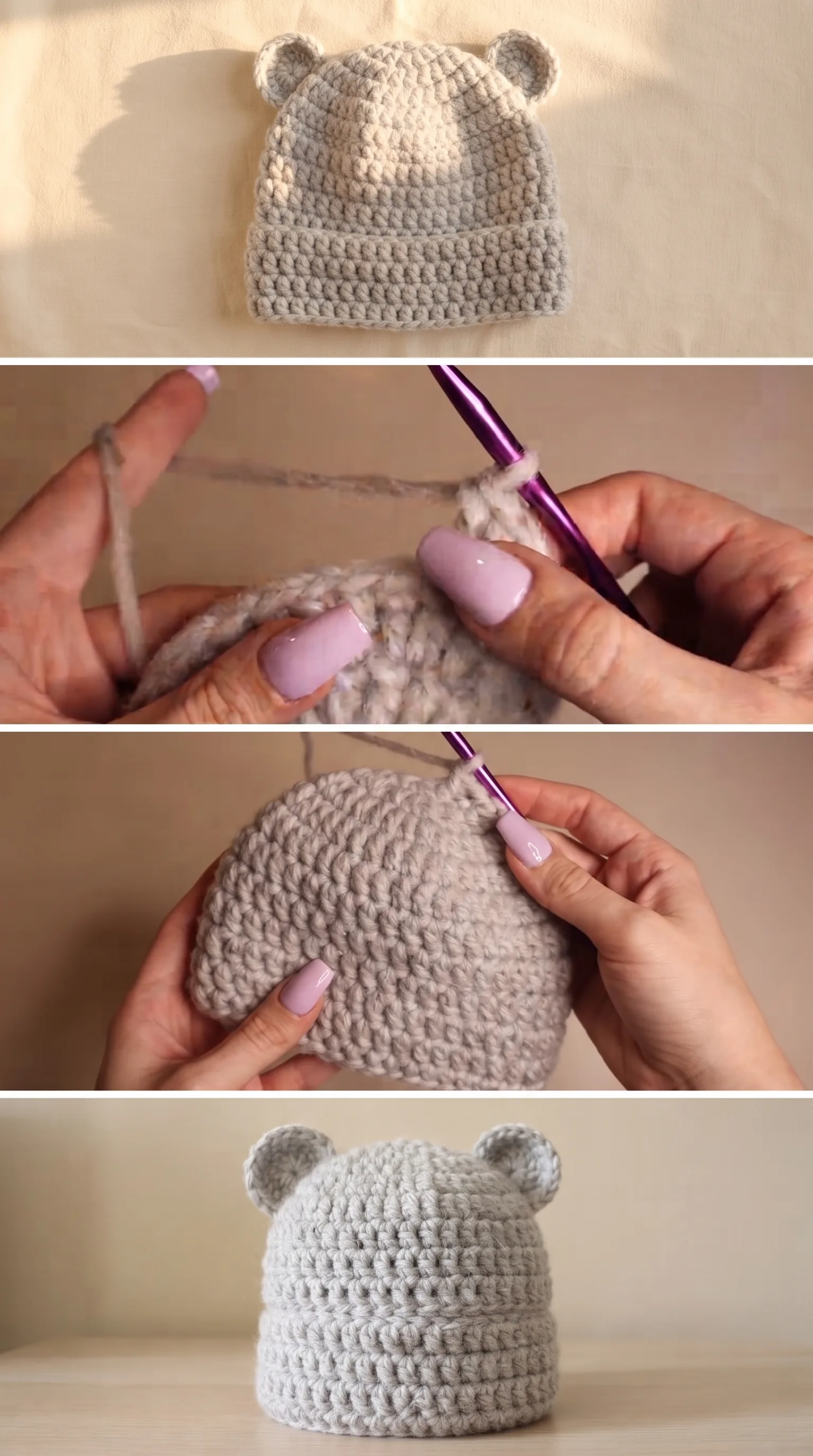 Crochet Bear Beanie: A Playful and Adorable Accessory pattern