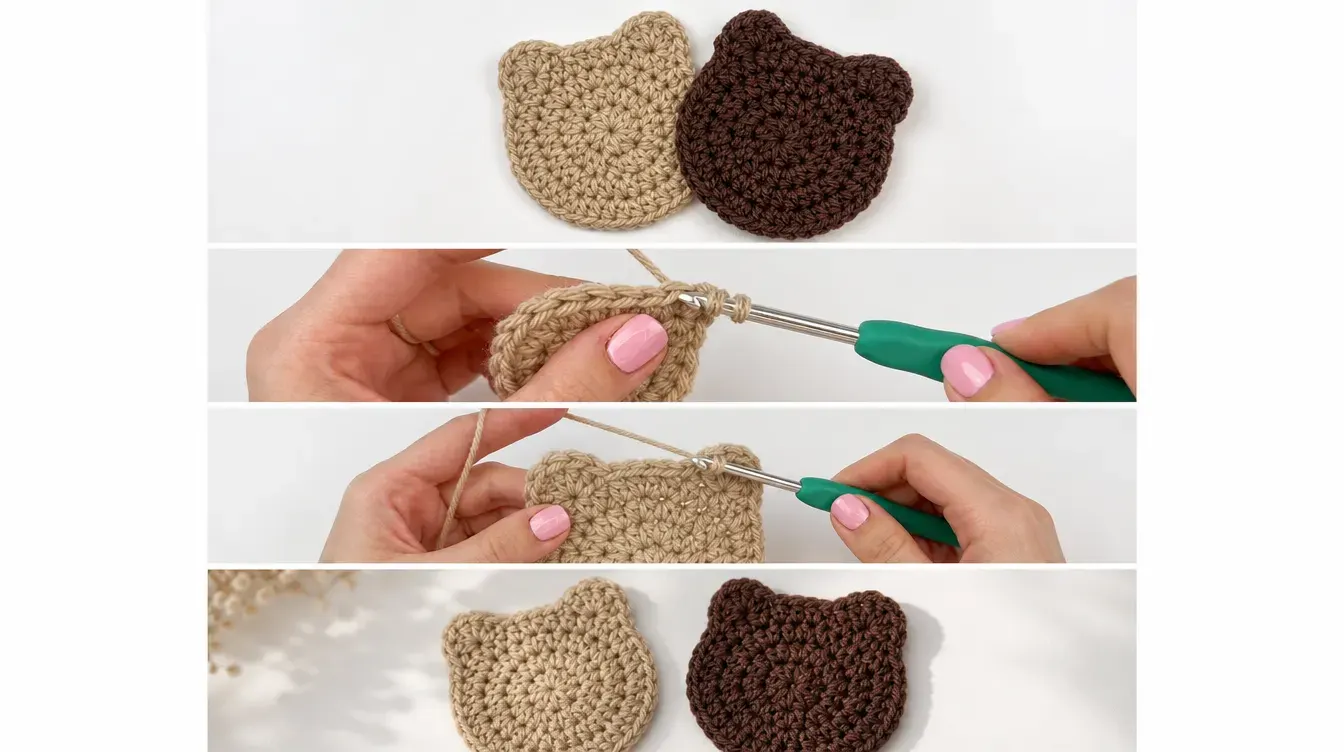 Crochet Bear Coaster: A Charming Handmade Accent pattern