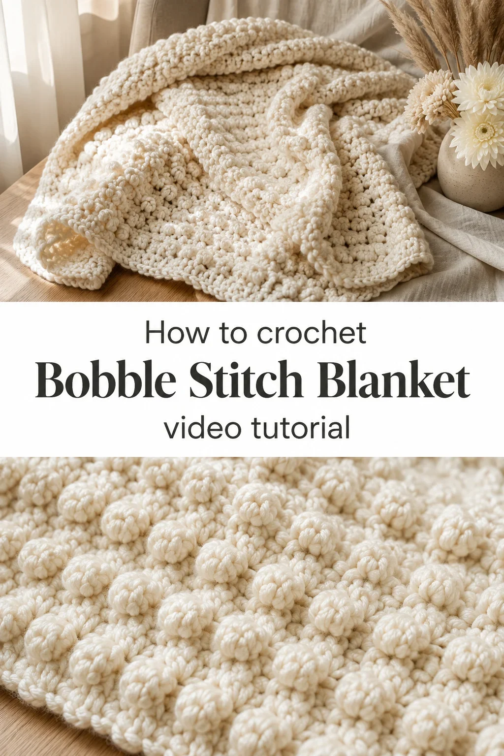 Crochet Bobble Stitch Blanket: A Soft and Timeless Classic