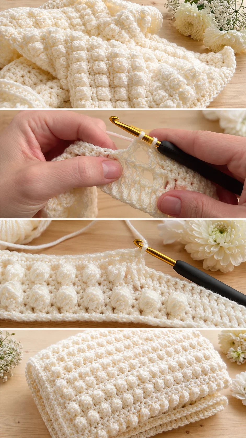 Crochet Bobble Stitch Blanket: A Soft and Timeless Classic pattern