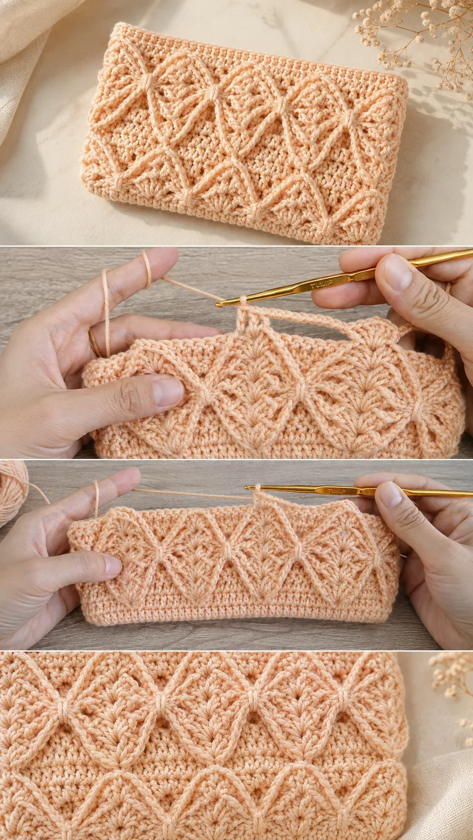 Crochet Bow Clutch Bag: A Chic and Feminine Accent pattern