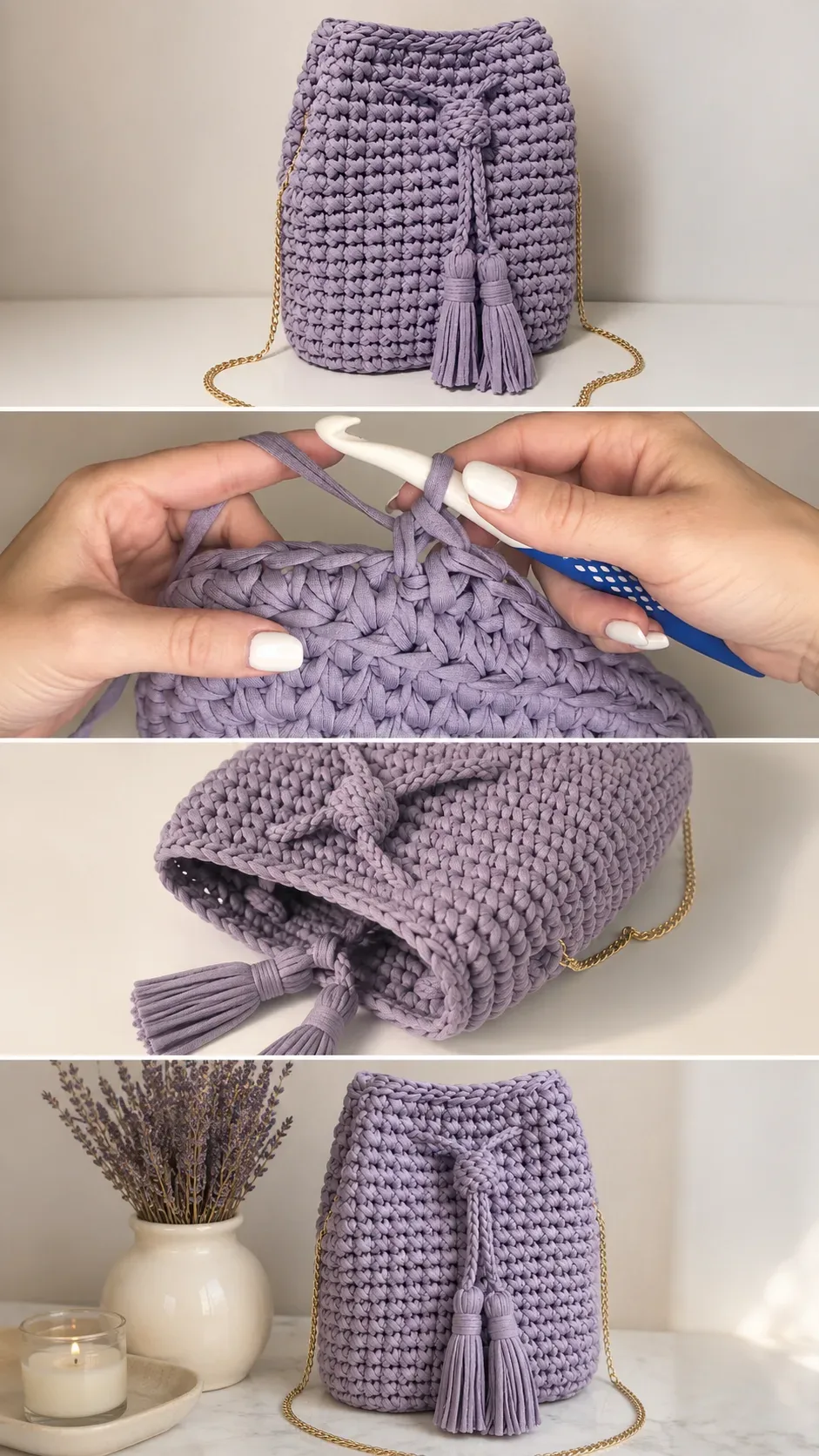 Crochet Bucket Bag: A Chic and Timeless Accessory pattern