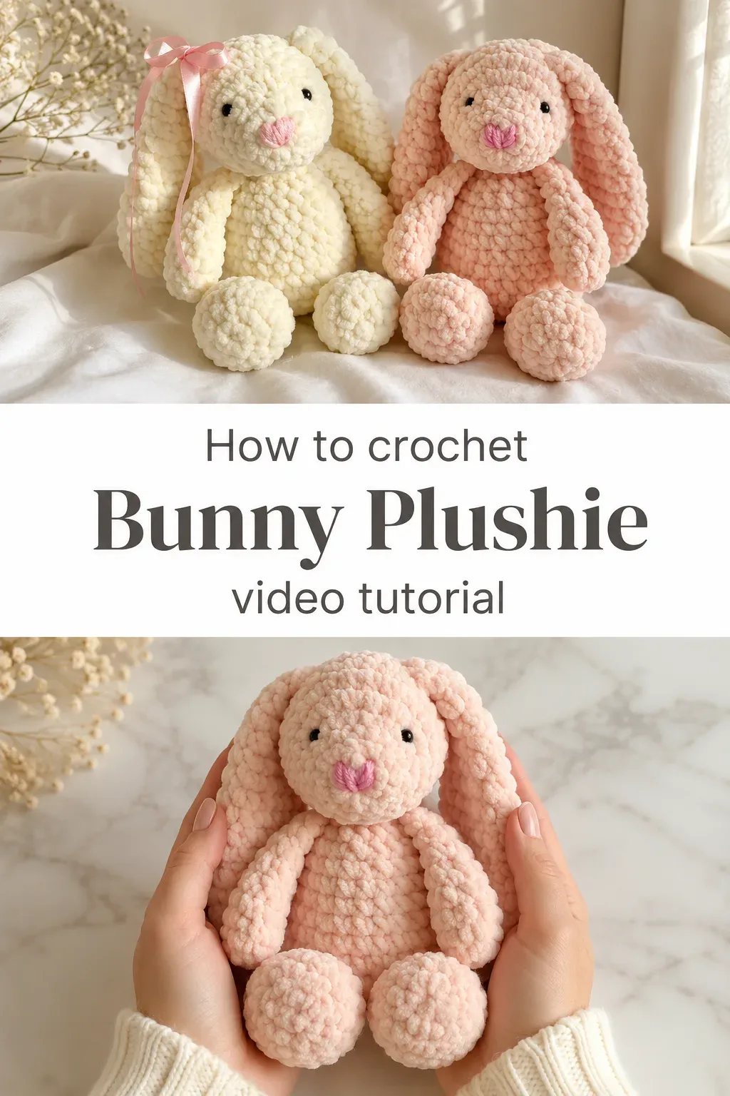 Crochet Bunny Plushie: A Sweet and Cuddly Companion