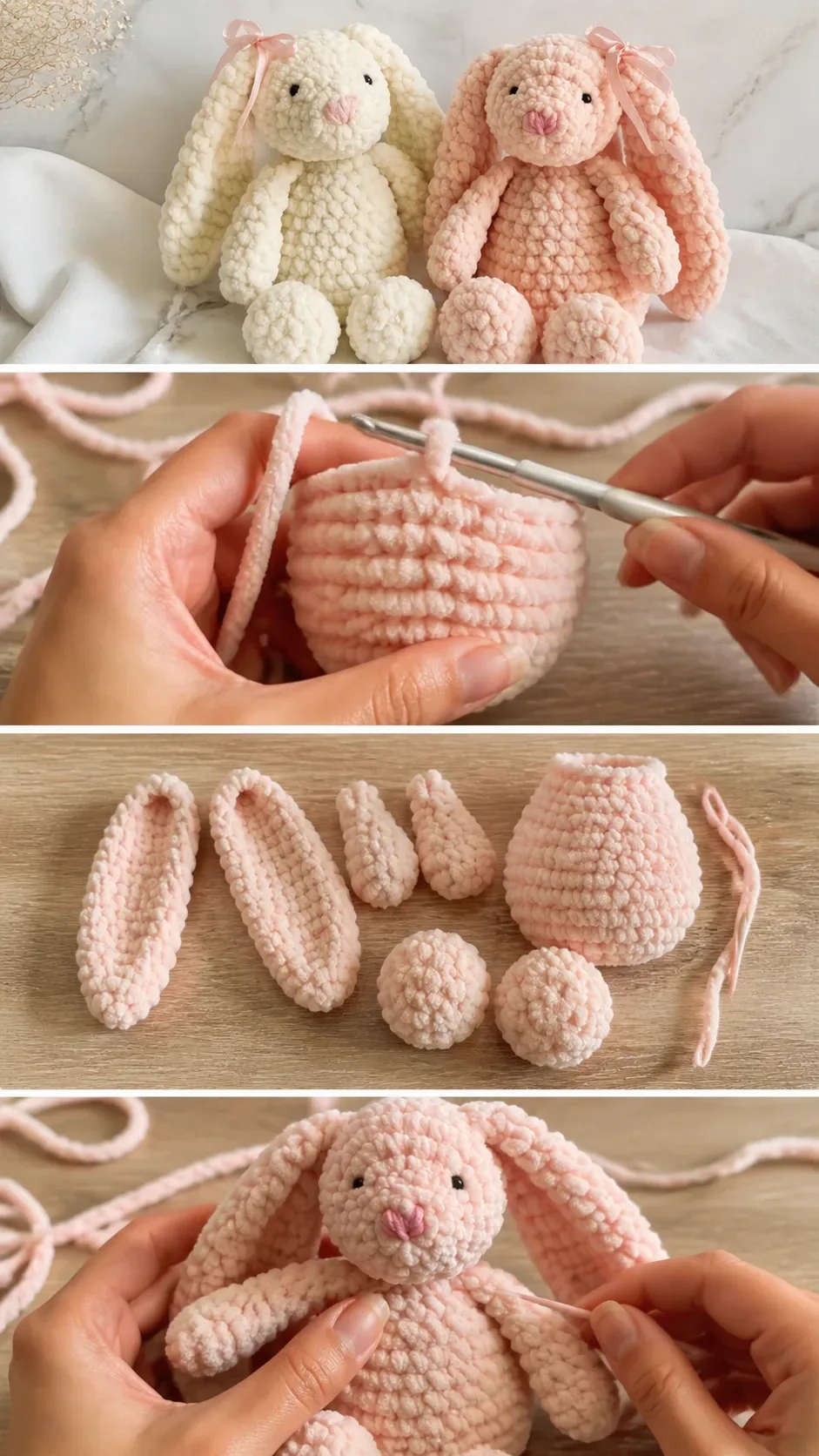 Crochet Bunny Plushie: A Sweet and Cuddly Companion pattern