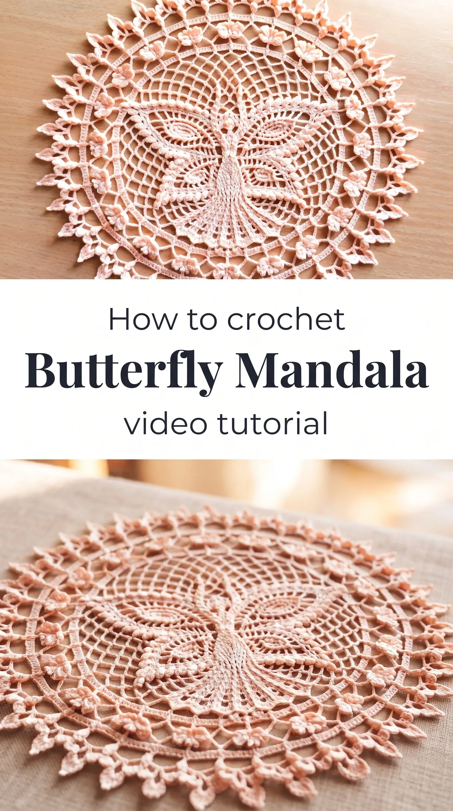 Crochet Butterfly Mandala: A Delicate Decorative Piece