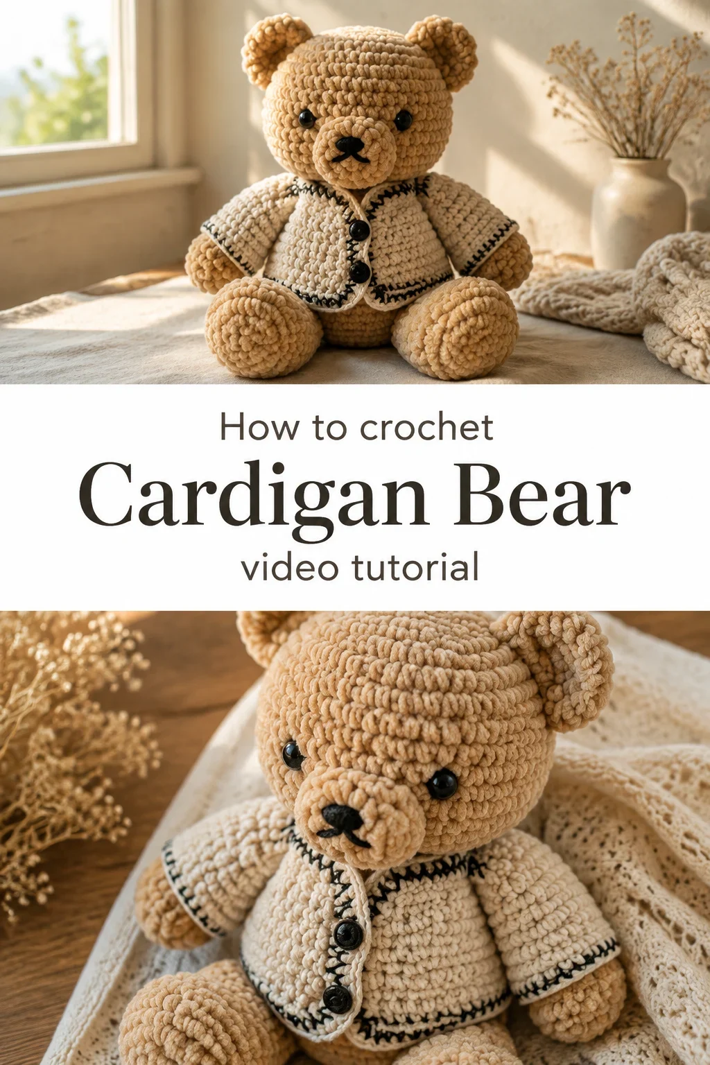 Crochet Cardigan Bear: A Charming Handmade Companion
