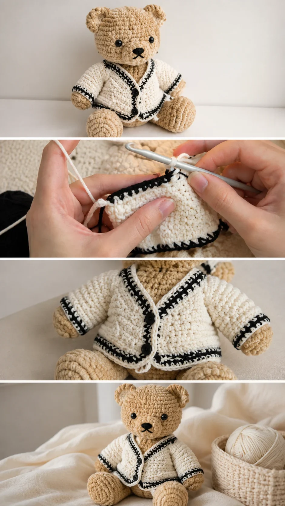 Crochet Cardigan Bear: A Charming Handmade Companion pattern