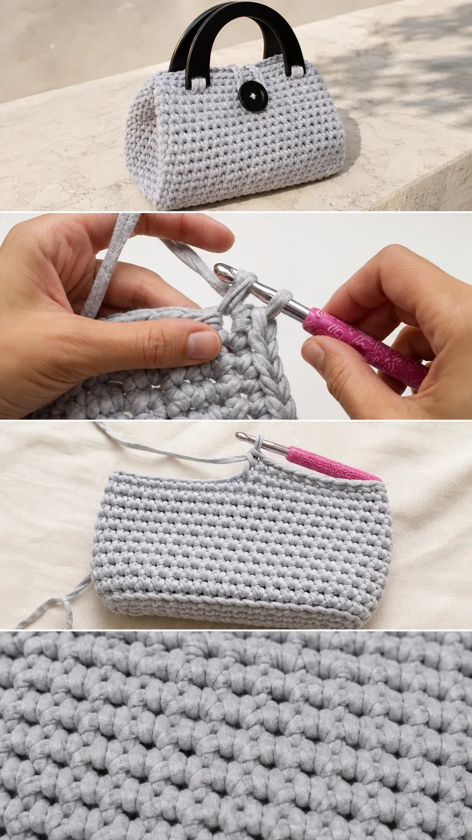 Crochet Casual Handbag: A Chic and Timeless Accessory pattern