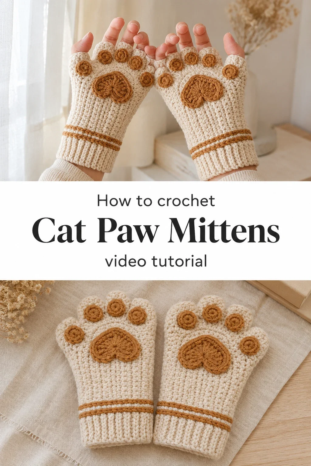 Crochet Cat Paw Mittens: A Cute and Charming Accessory