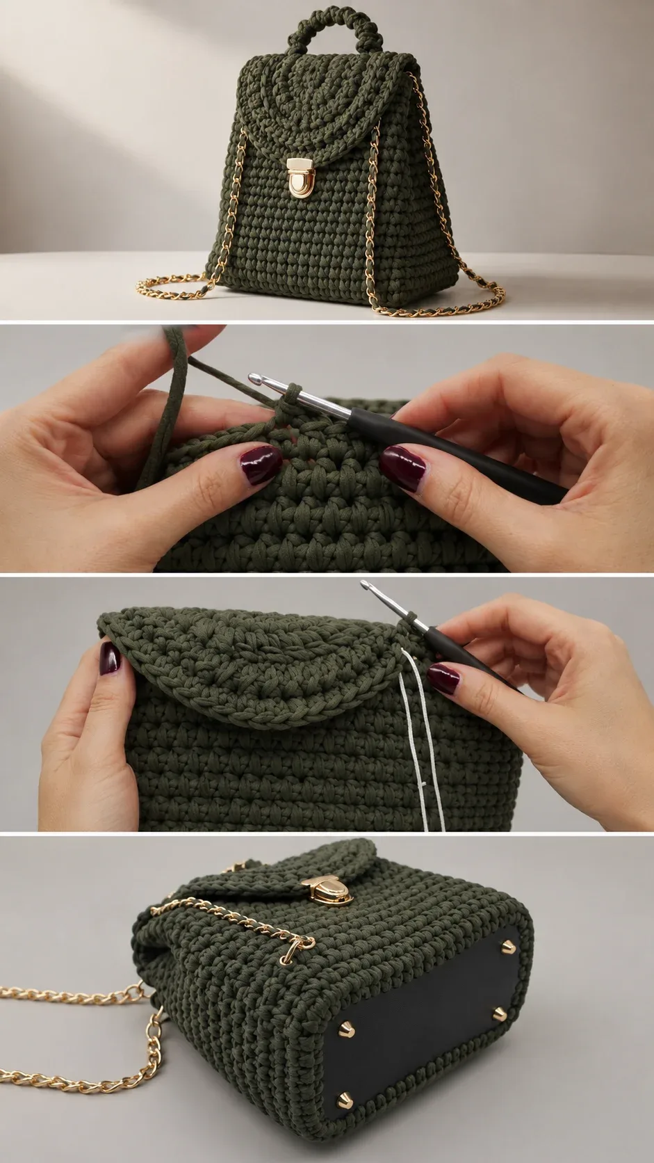 Crochet Chain Backpack: A Chic and Timeless Accessory pattern