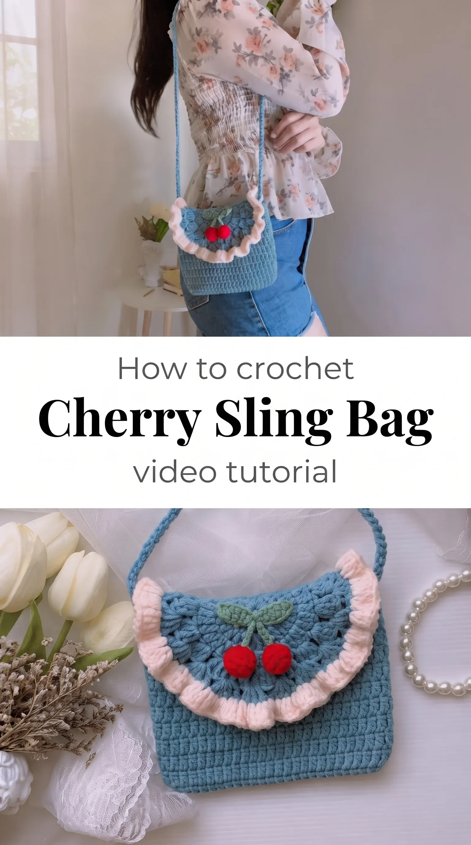 Crochet Cherry Sling Bag: A Sweet and Playful Accessory