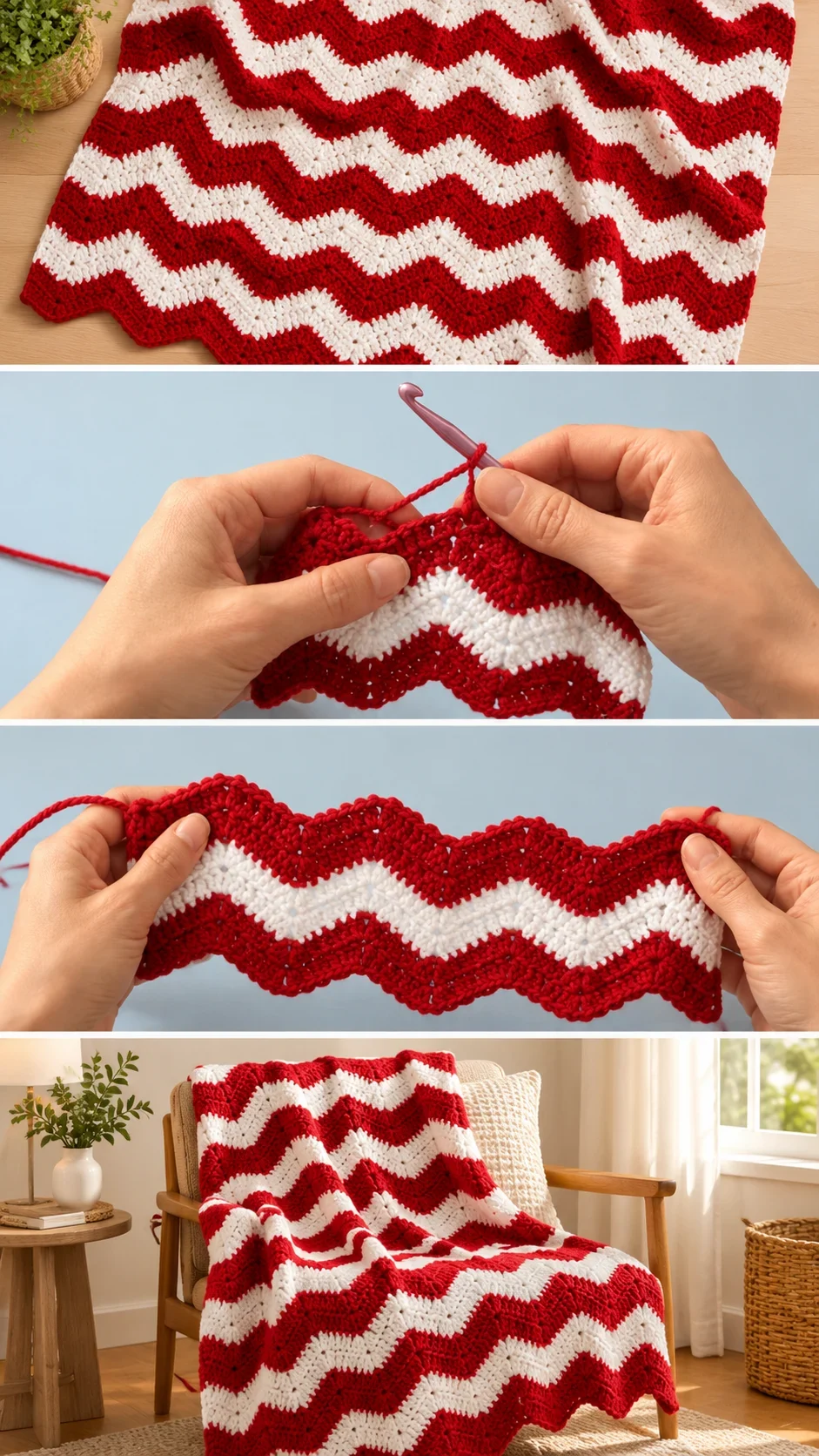 Crochet Chevron Blanket: A Bold and Timeless Classic pattern