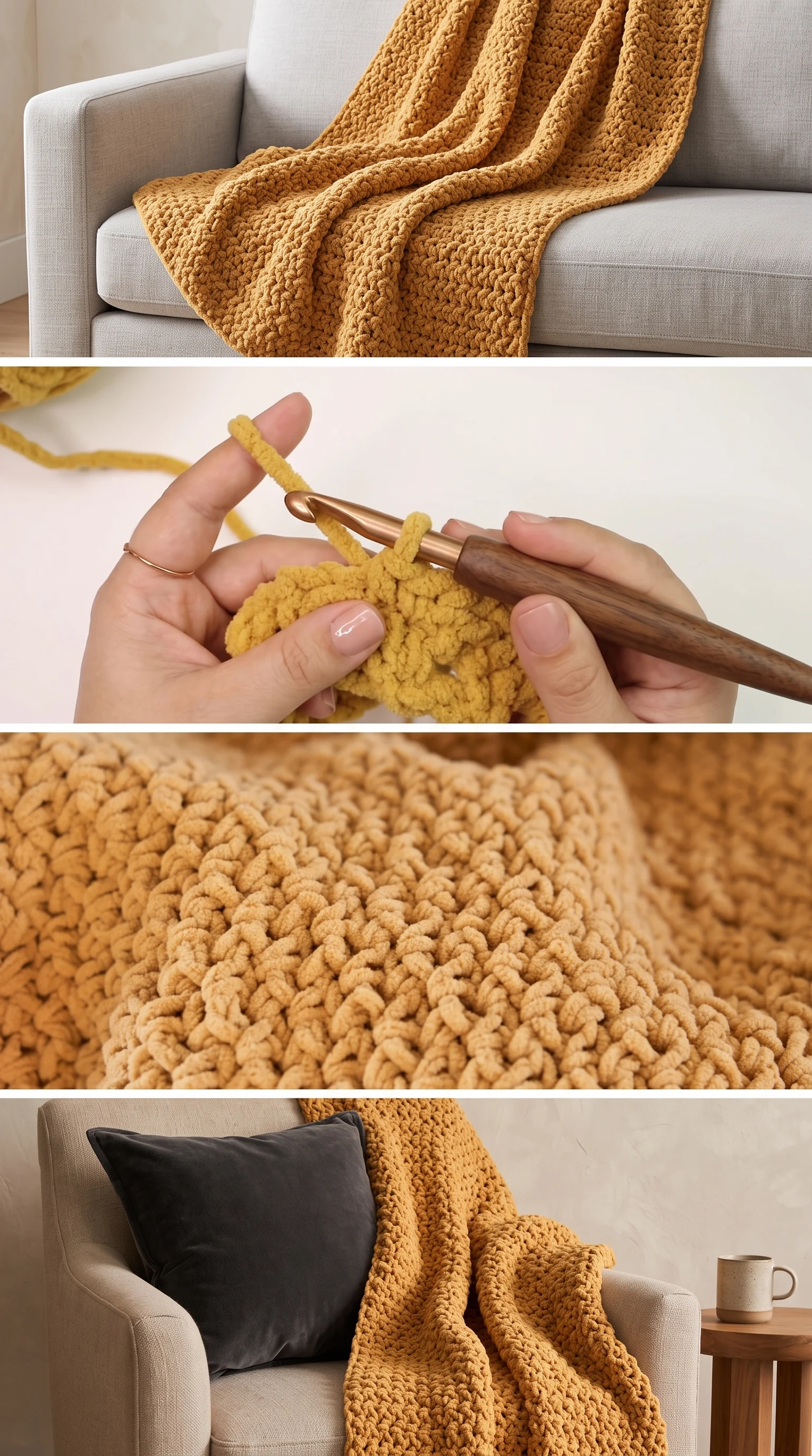 Crochet Chunky Blanket: A Fast and Cozy Must-Have pattern