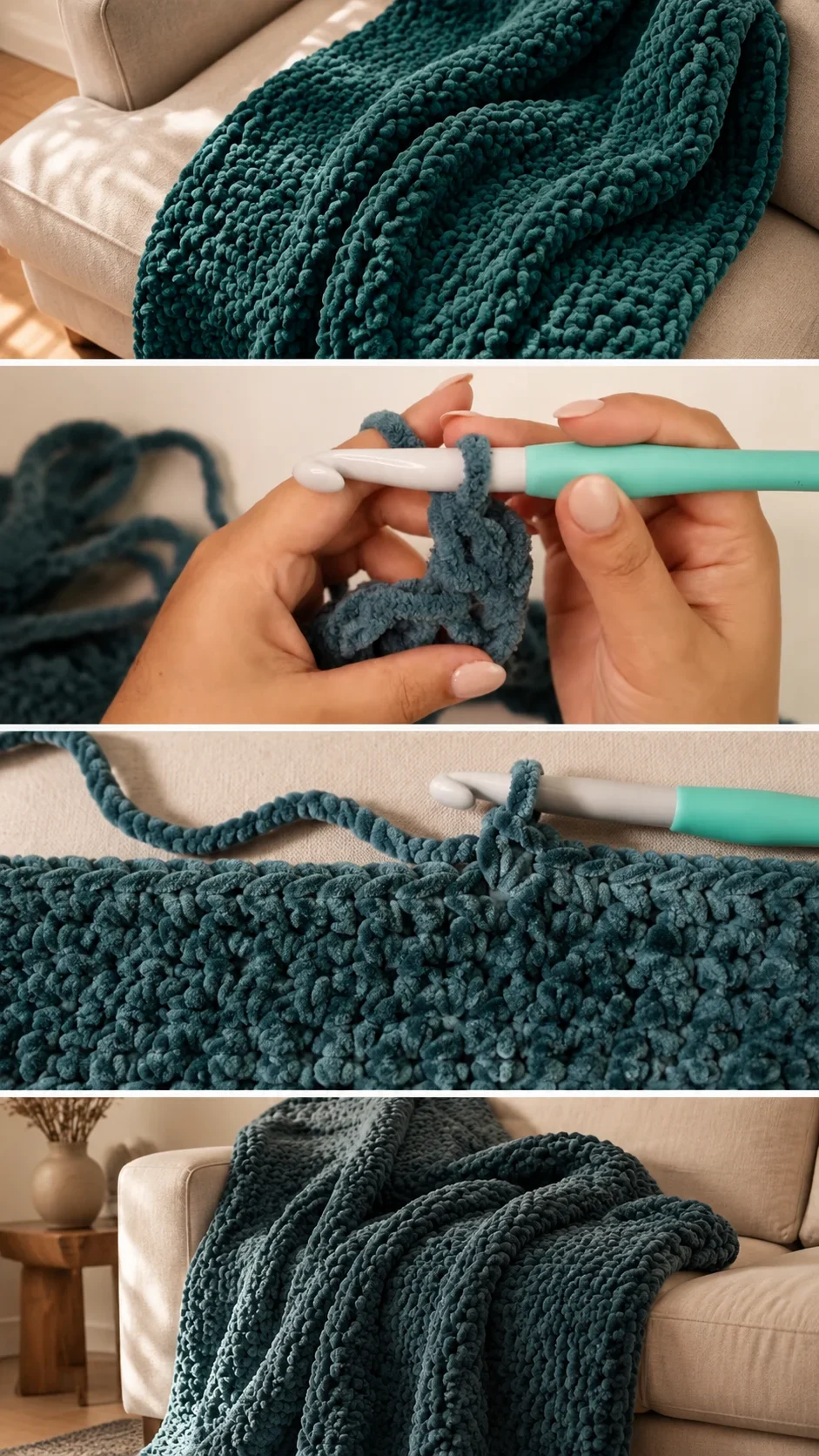 Crochet Chunky Blanket: A Warm and Cozy Classic pattern