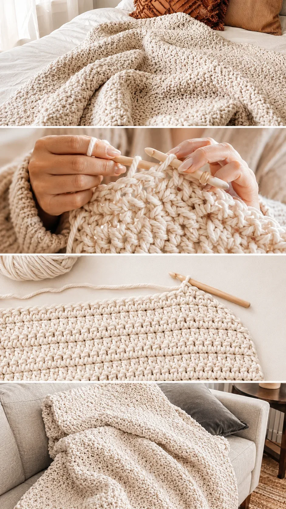Crochet Chunky Blanket: A Warm and Timeless Comfort pattern