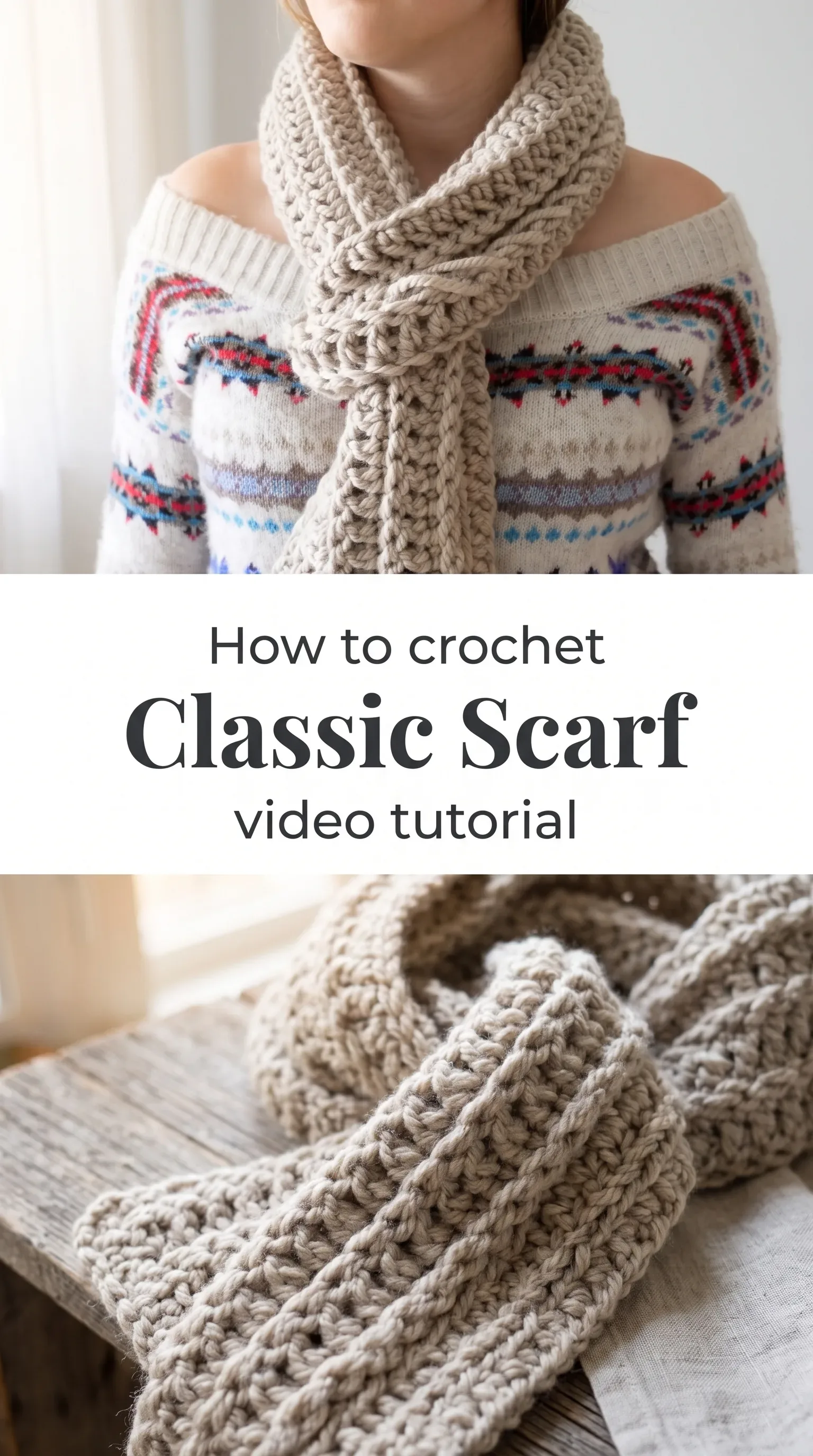 Crochet Classic Scarf: A Timeless Wardrobe Essential