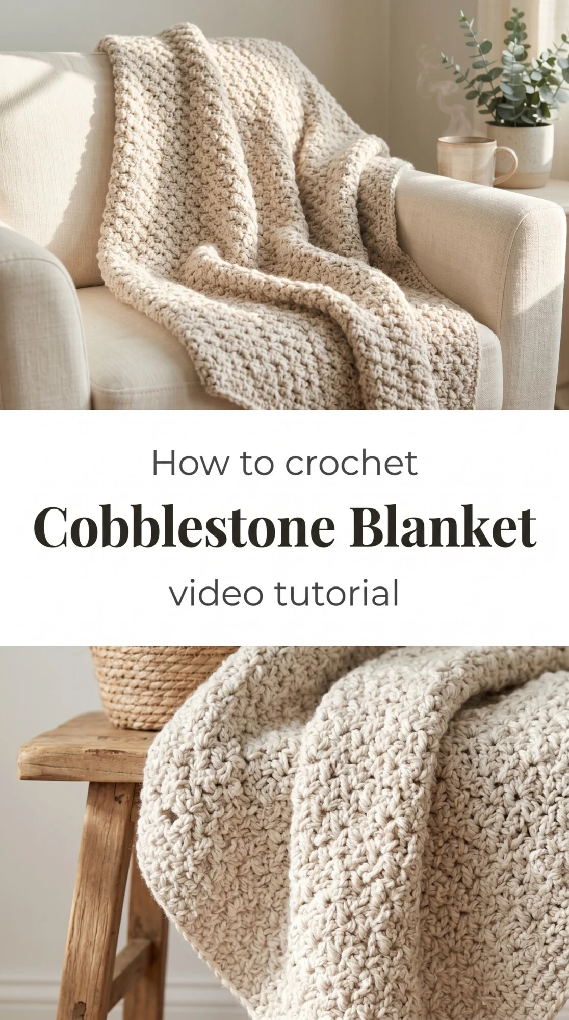 Crochet Cobblestone Blanket: A Textured Cozy Essential