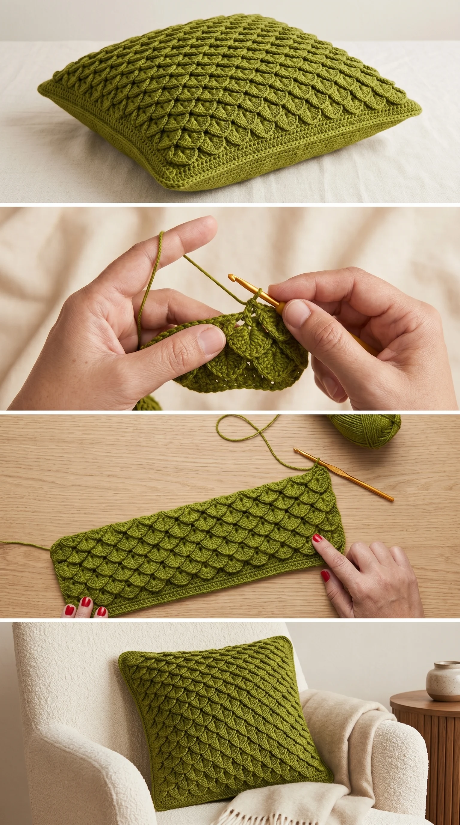 Crochet Cushion Cover: A Timeless Home Accent pattern