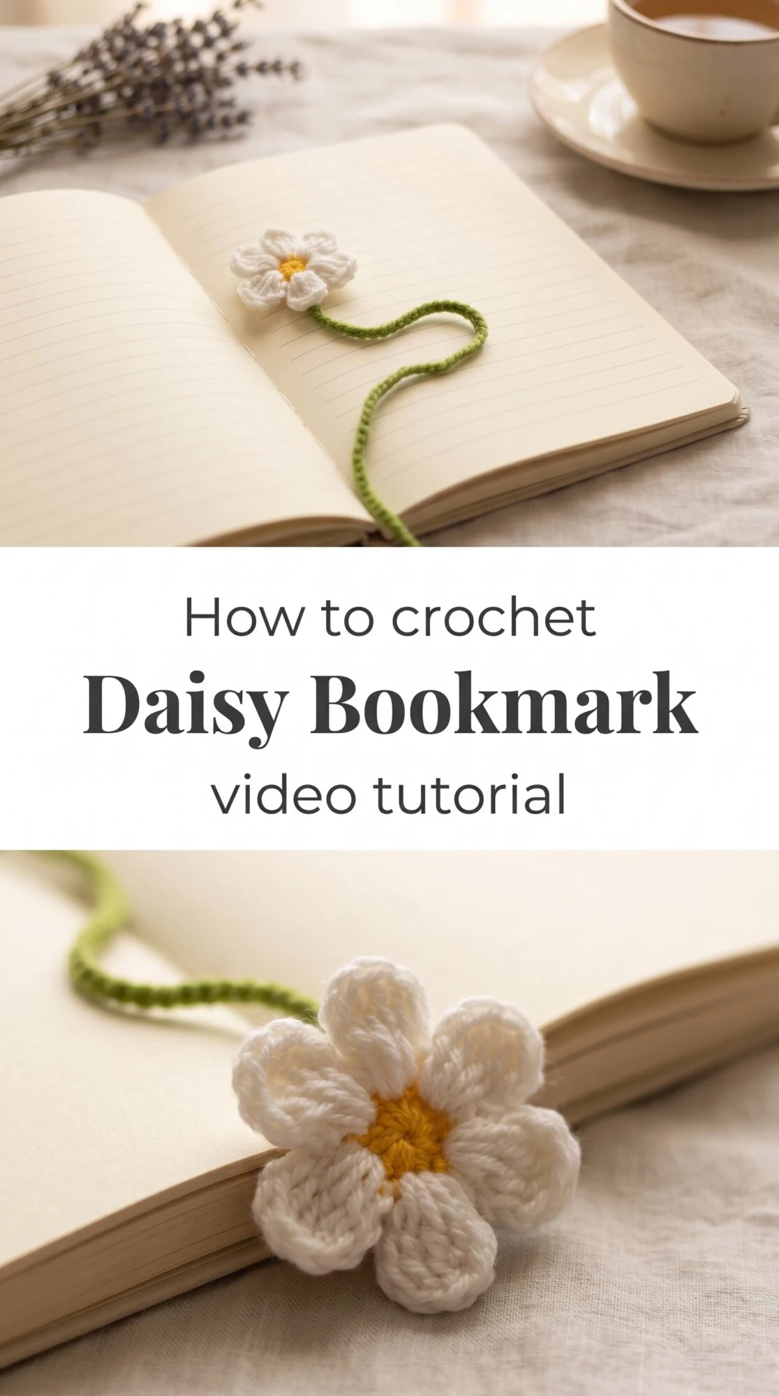 Crochet Daisy Bookmark: A Charming Reading Companion