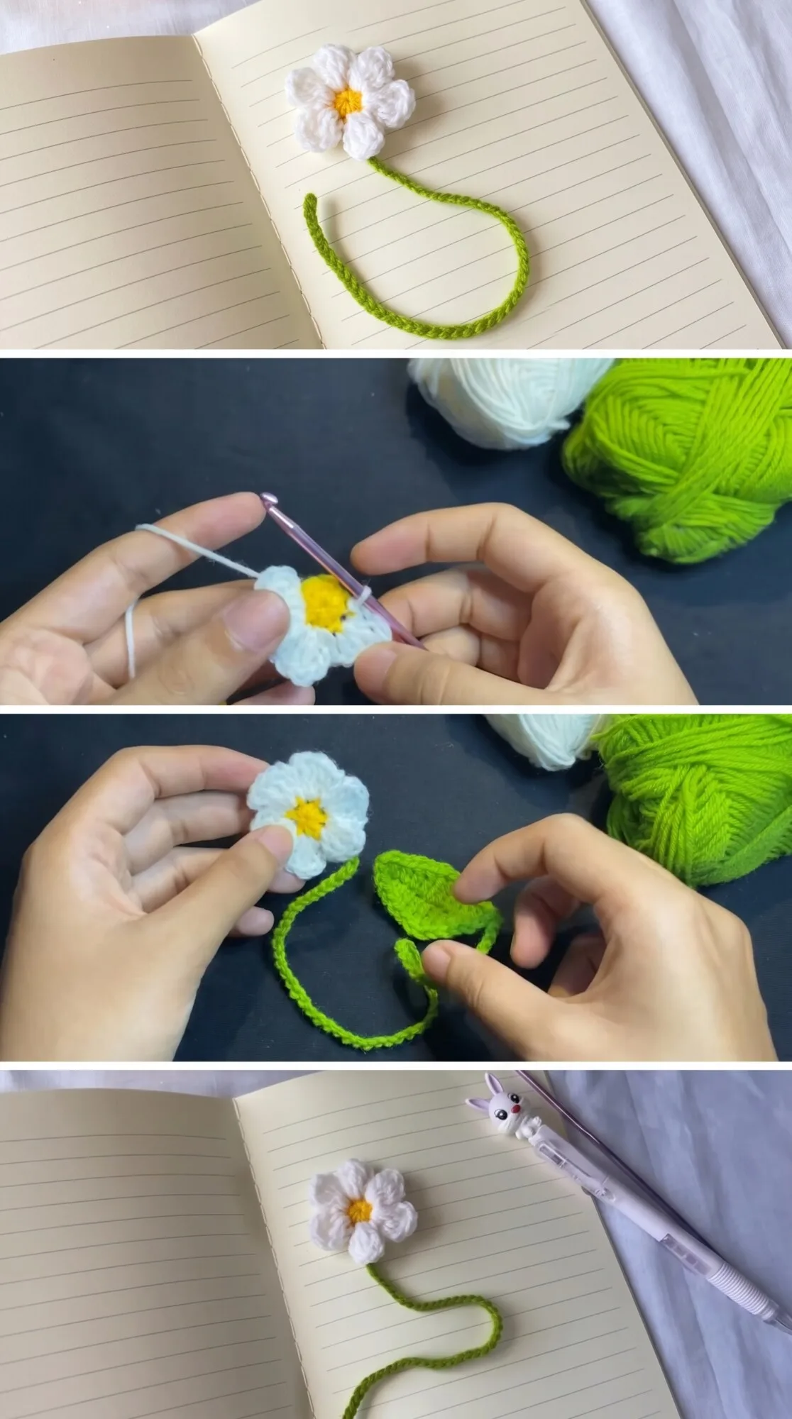 Crochet Daisy Bookmark: A Charming Reading Companion pattern