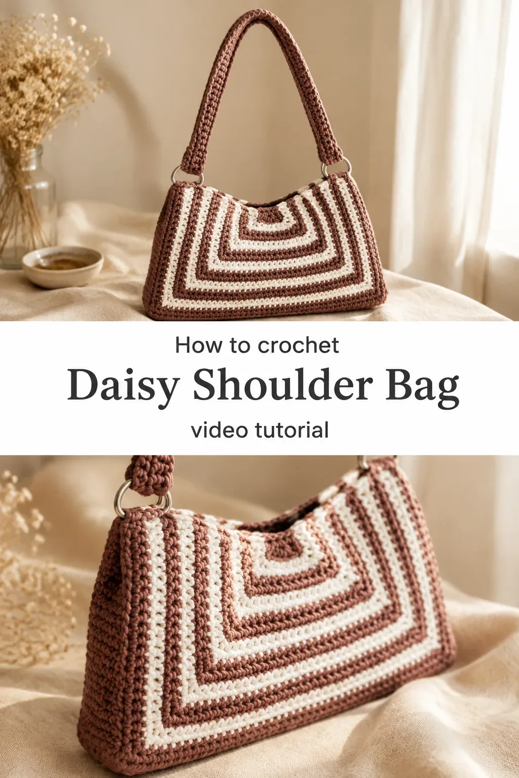 Crochet Daisy Shoulder Bag: A Chic Everyday Accessory