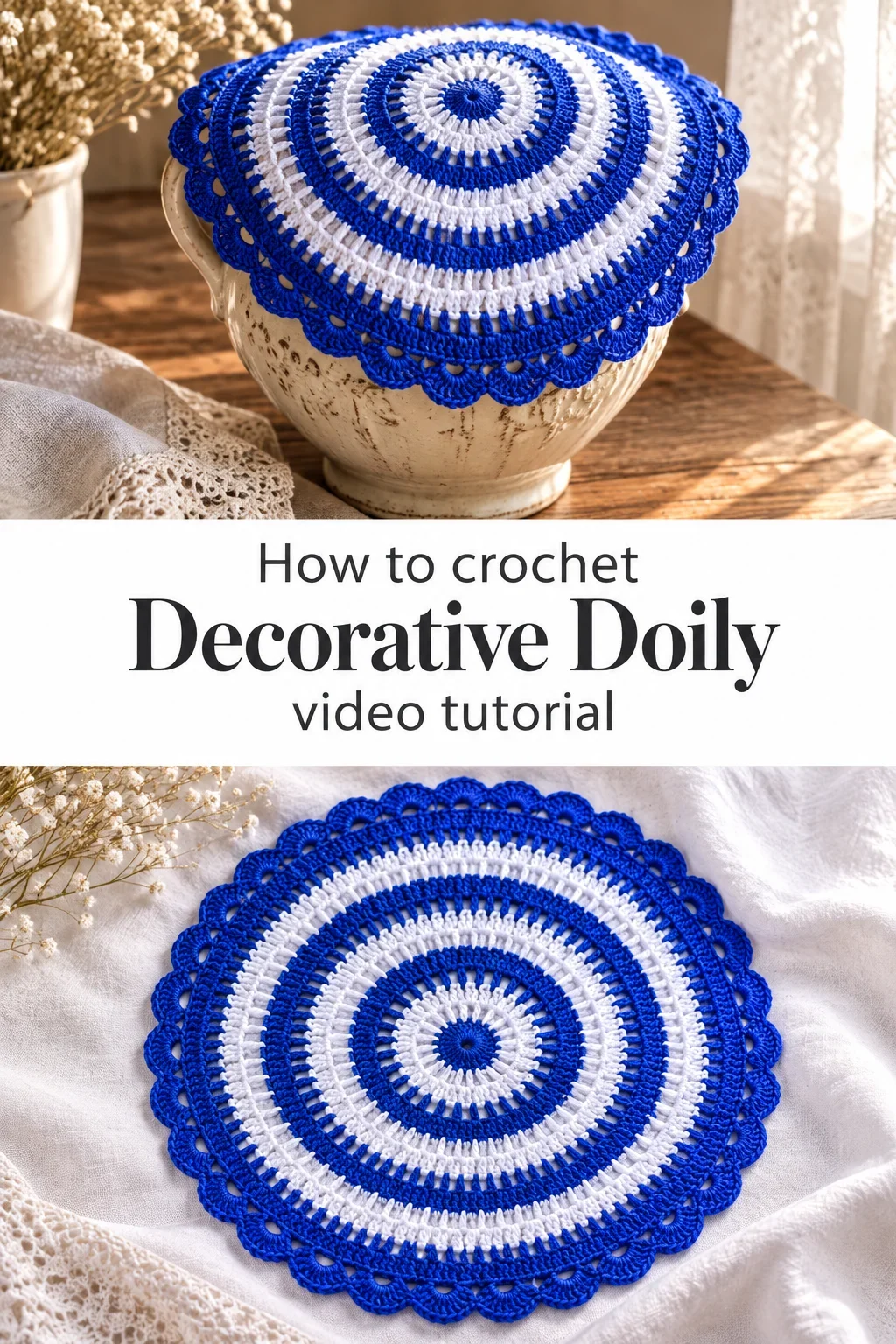 Crochet Decorative Handkerchief: A Delicate Woolen Accent