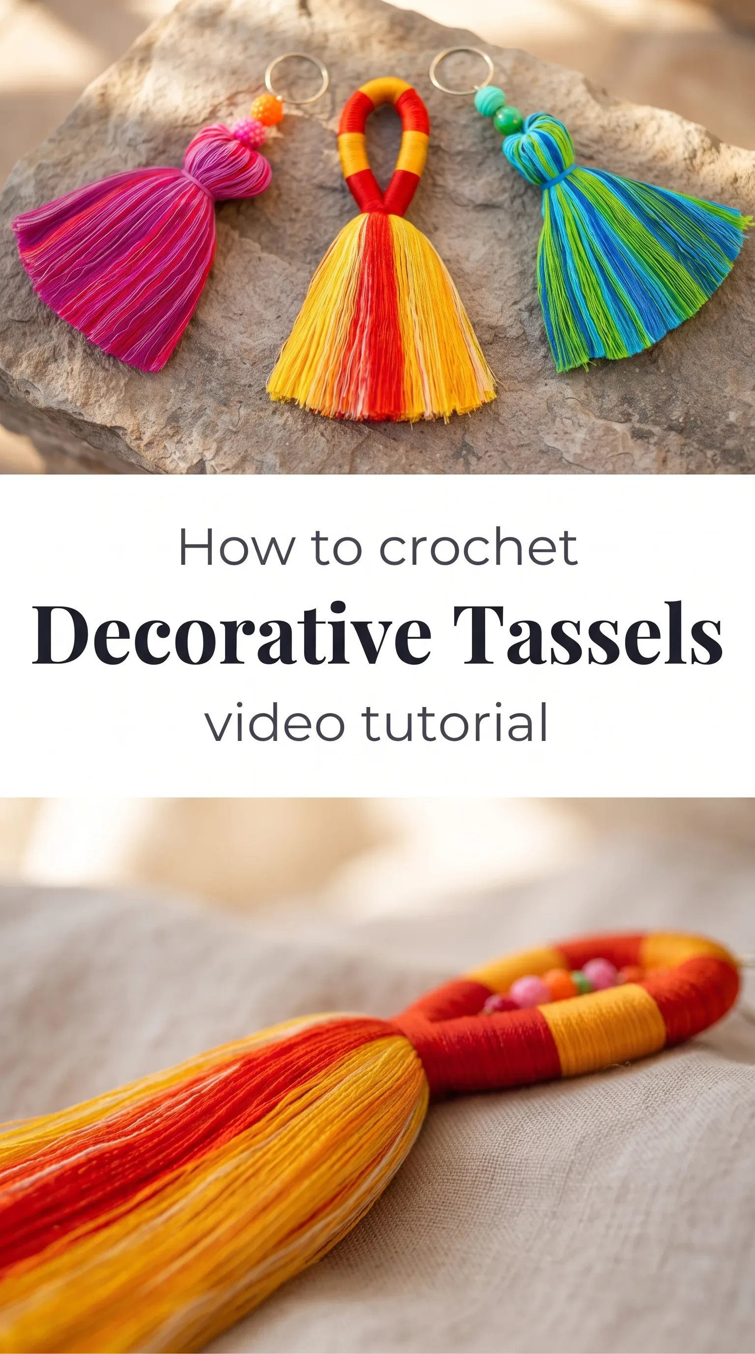 Crochet Decorative Tassels: A Colorful Handmade Accent