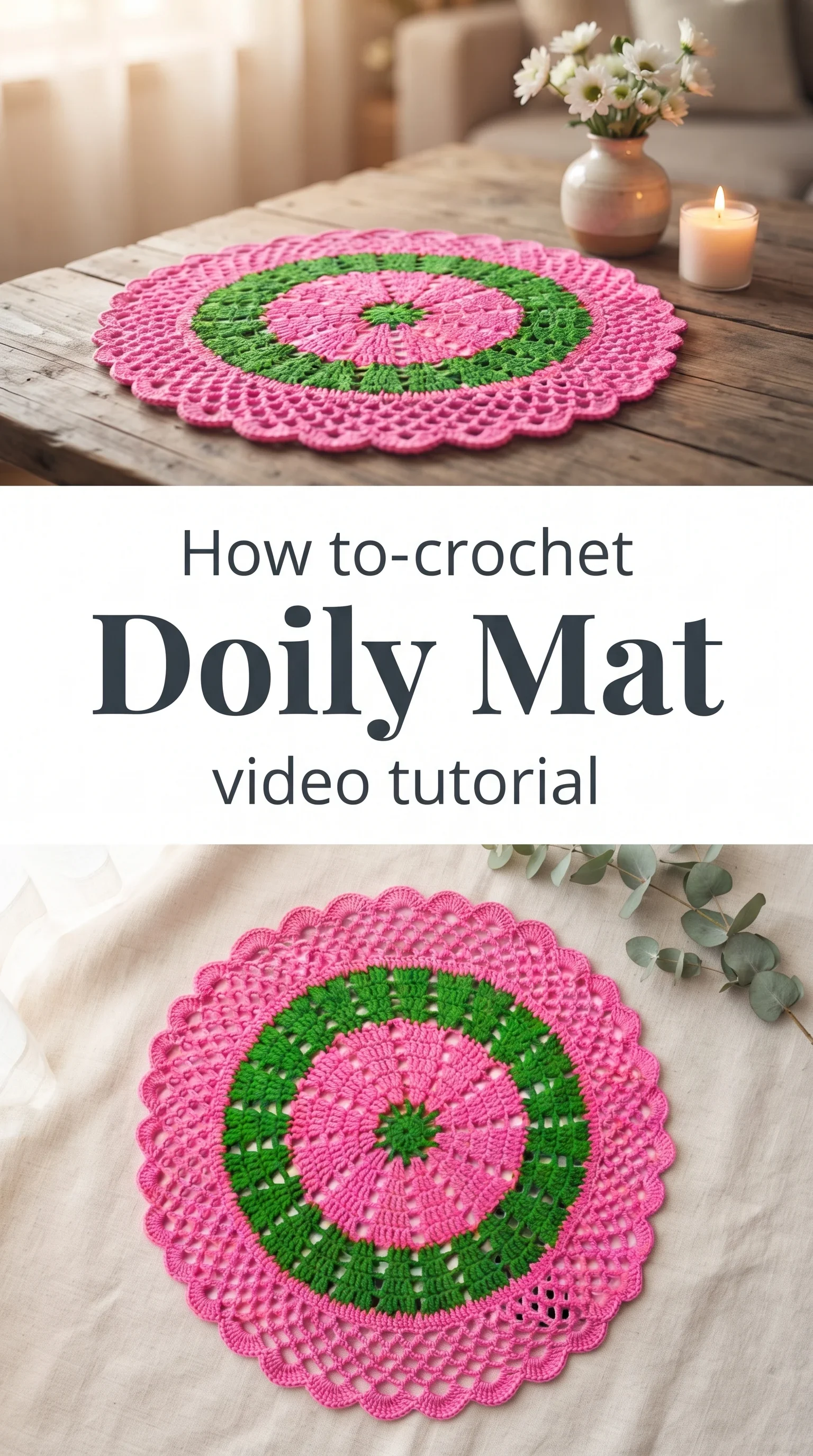 Crochet Doily Mat: A Vibrant Decorative Accent