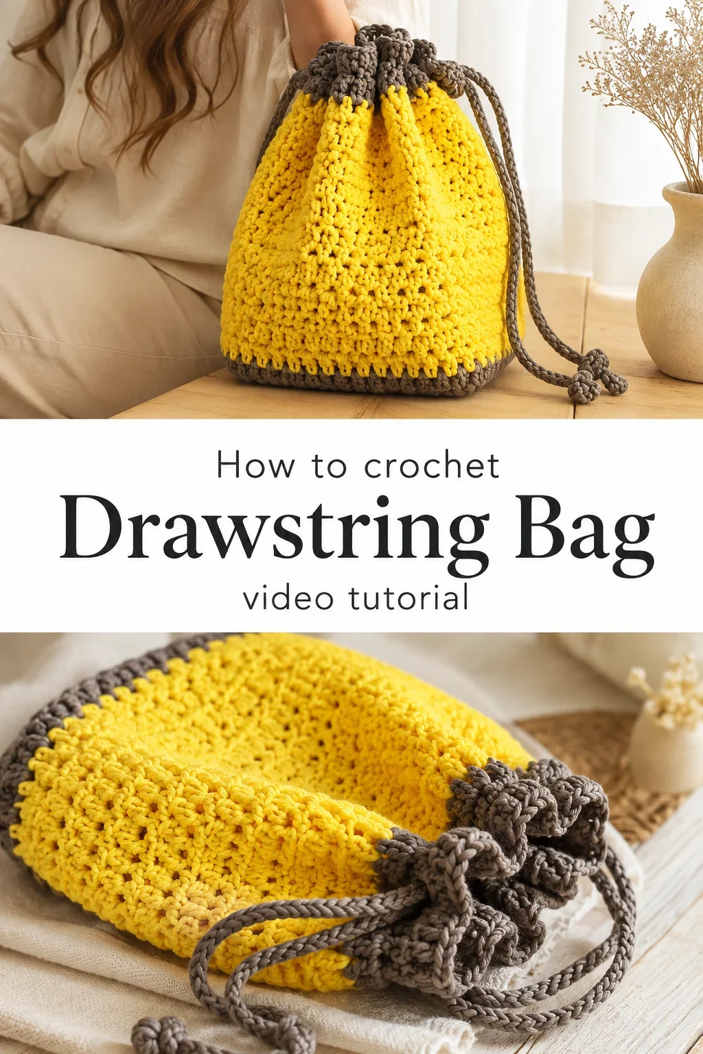 Crochet Drawstring Bag: A Chic and Functional Accessory