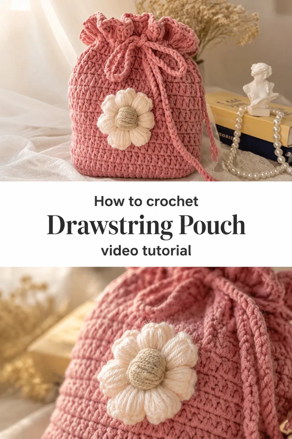 Crochet Drawstring Pouch: A Charming Handmade Treasure