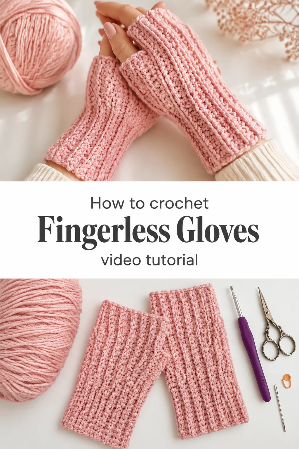 Crochet Fingerless Gloves: A Warm and Chic Essential