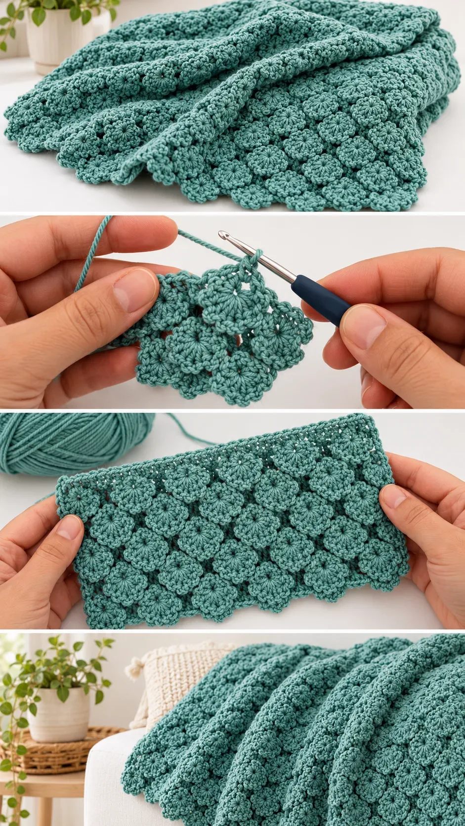 Crochet Floral Blanket: A Timeless and Cozy Wrap pattern