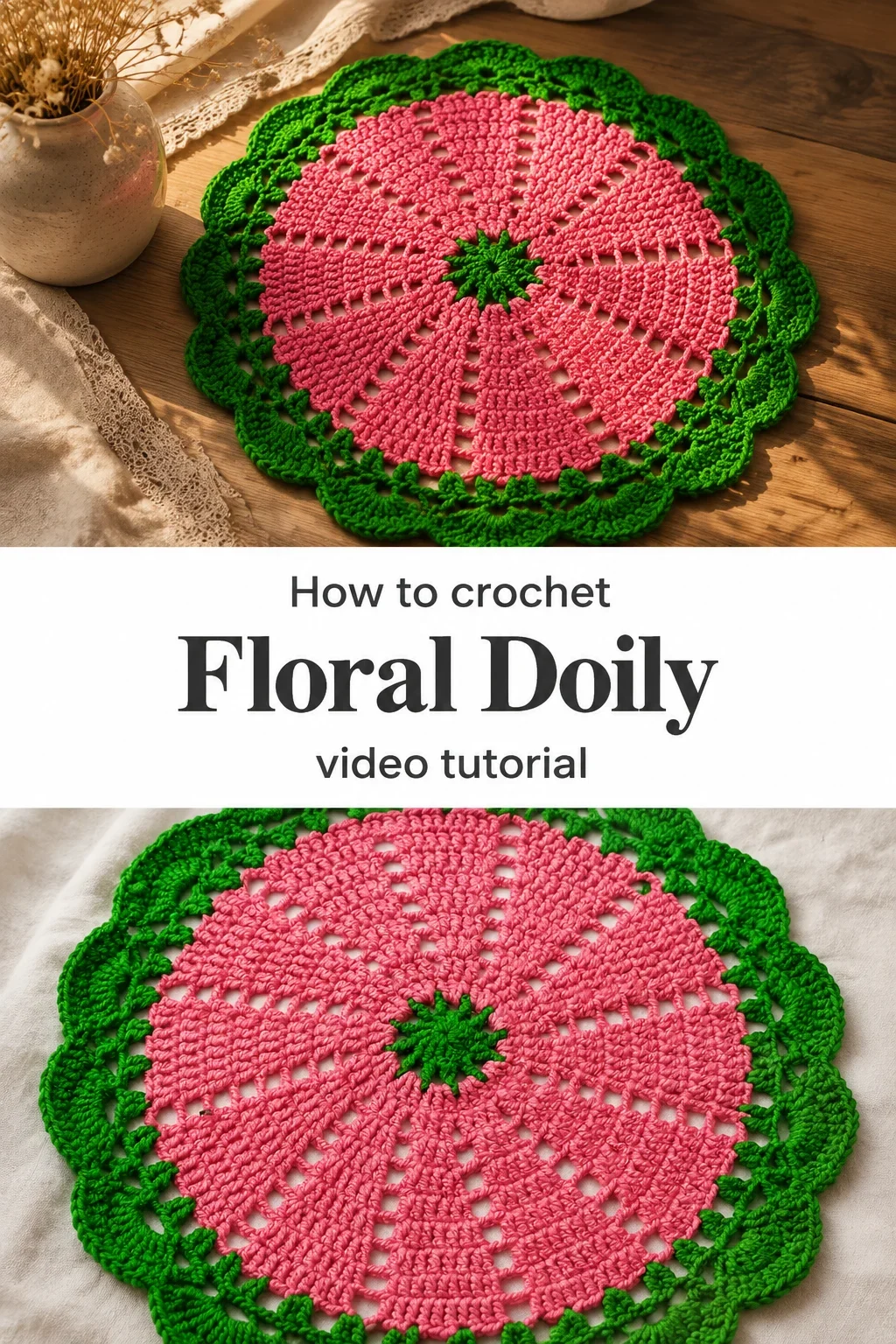 Crochet Floral Doily: A Delicate Handcrafted Accent