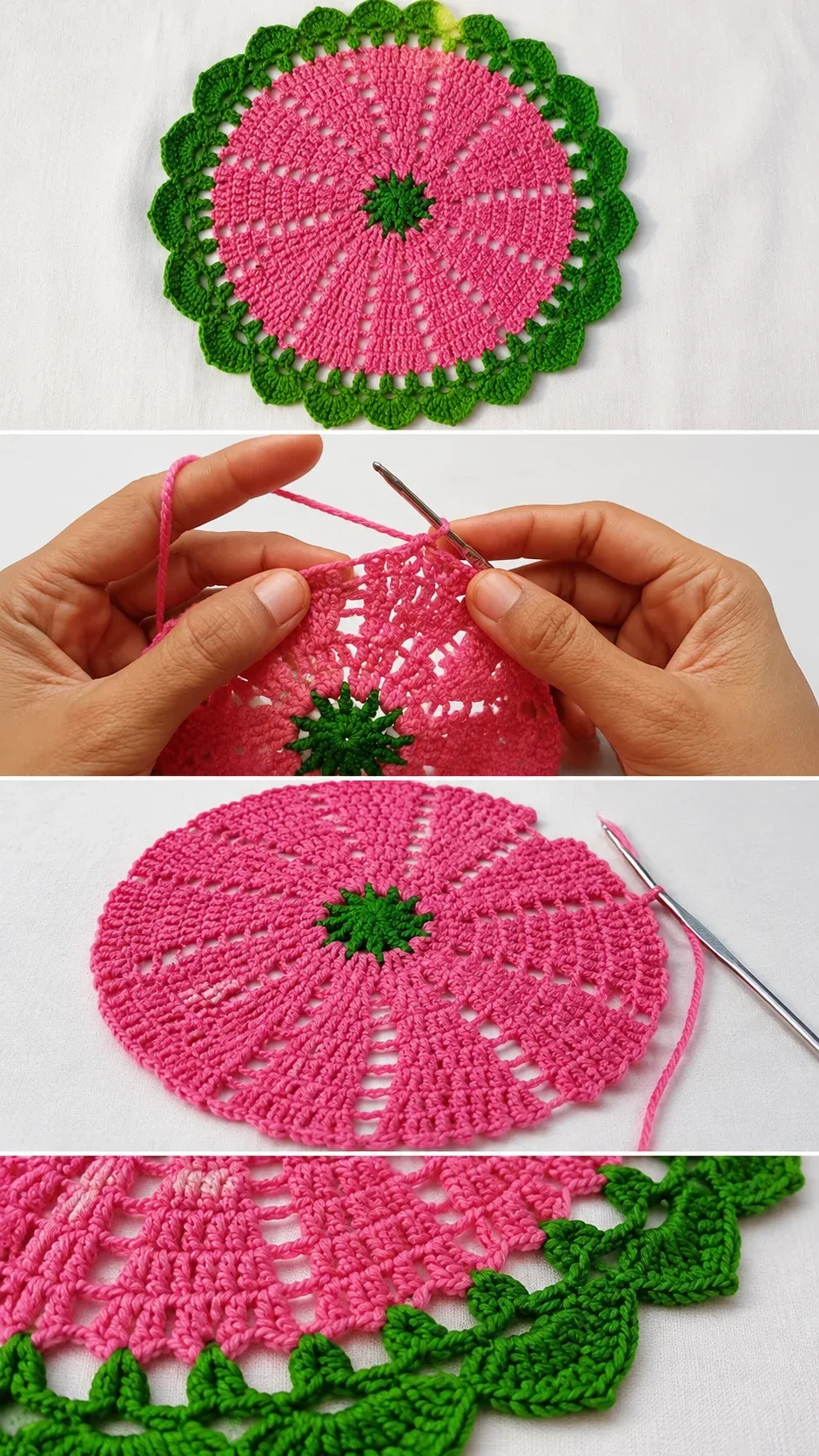 Crochet Floral Doily: A Delicate Handcrafted Accent pattern