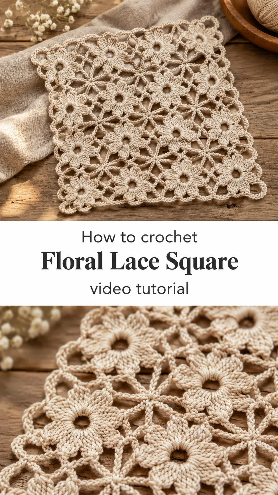 Crochet Floral Lace Square: A Delicate Timeless Treasure
