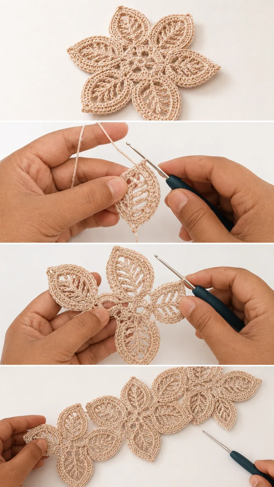 Crochet Flower Motif: A Delicate and Timeless Beauty pattern
