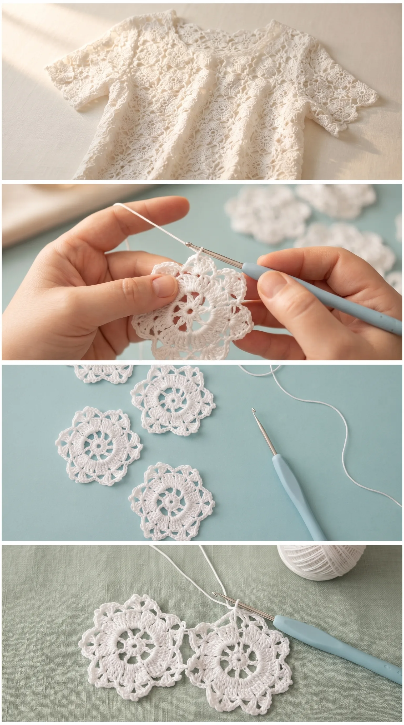 Crochet Flower Motif: A Delicate Lace Masterpiece pattern