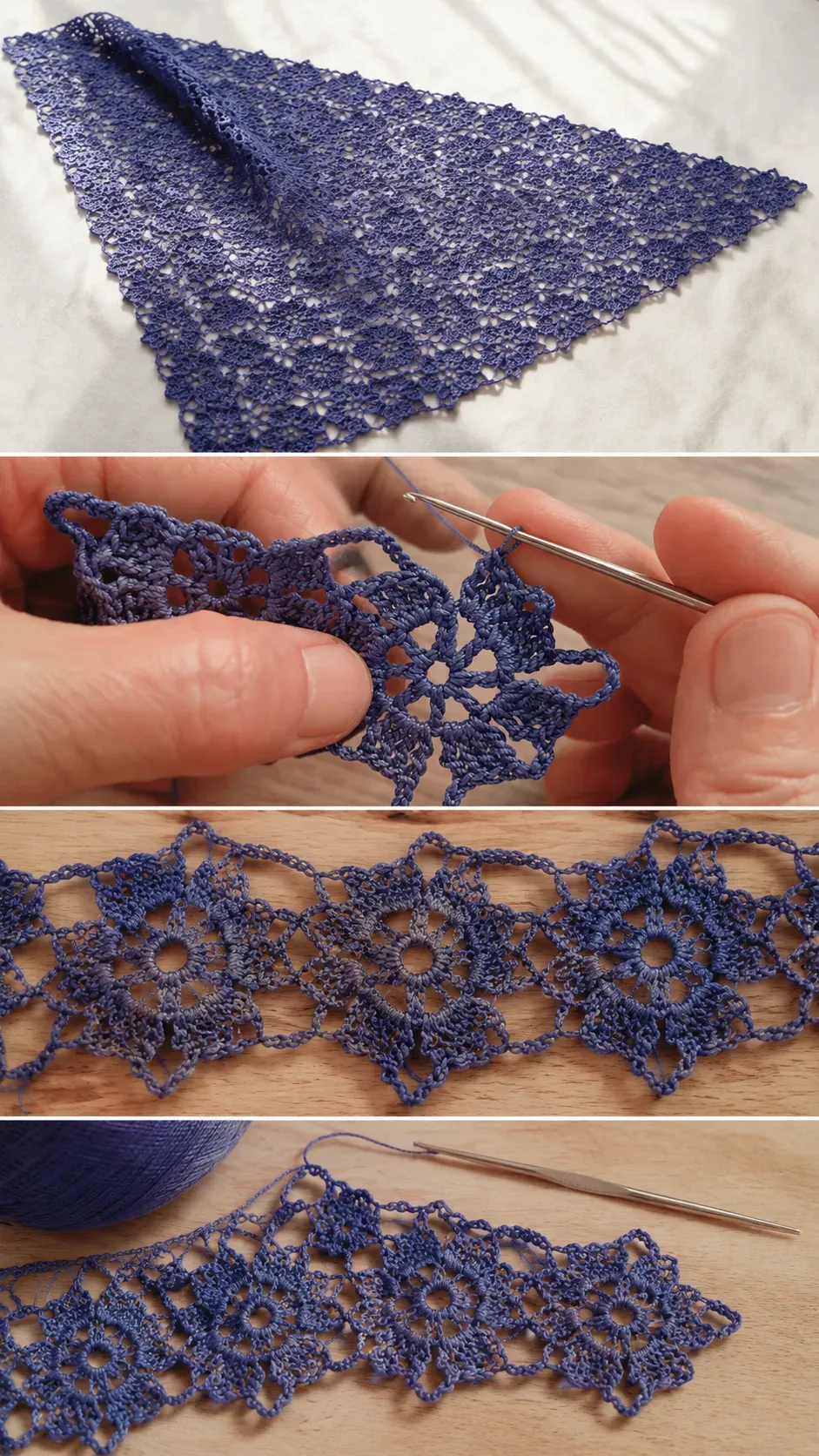Crochet Flower Motif Shawl: A Timeless Lacy Treasure pattern