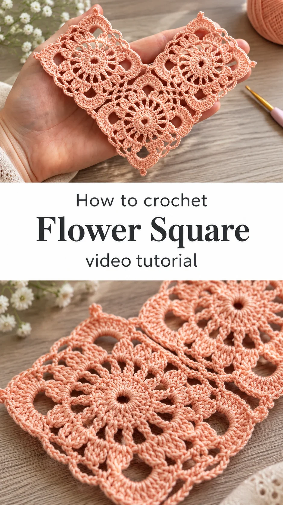 Crochet Flower Square: A Delicate Timeless Classic